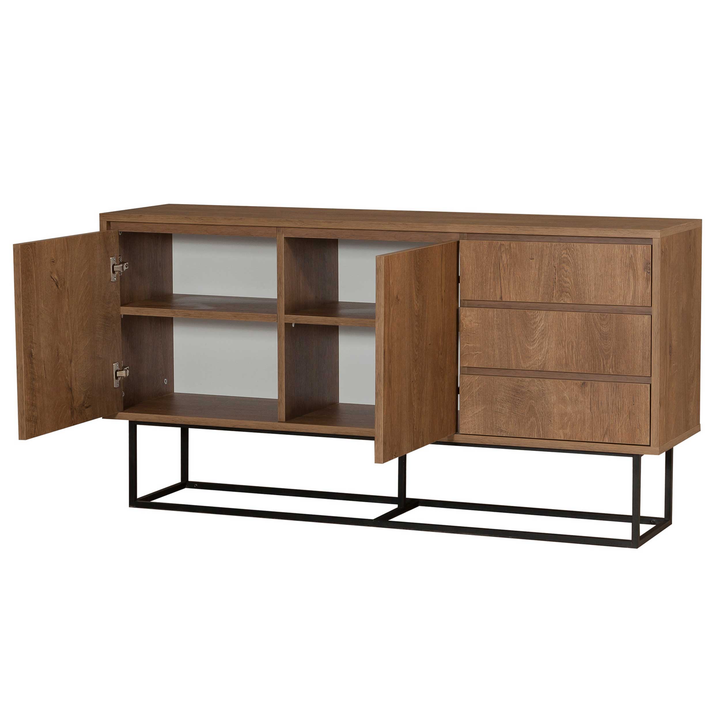 Ruba Console | 100 % MÉLAMINE | Noyer, Noir - Image 6