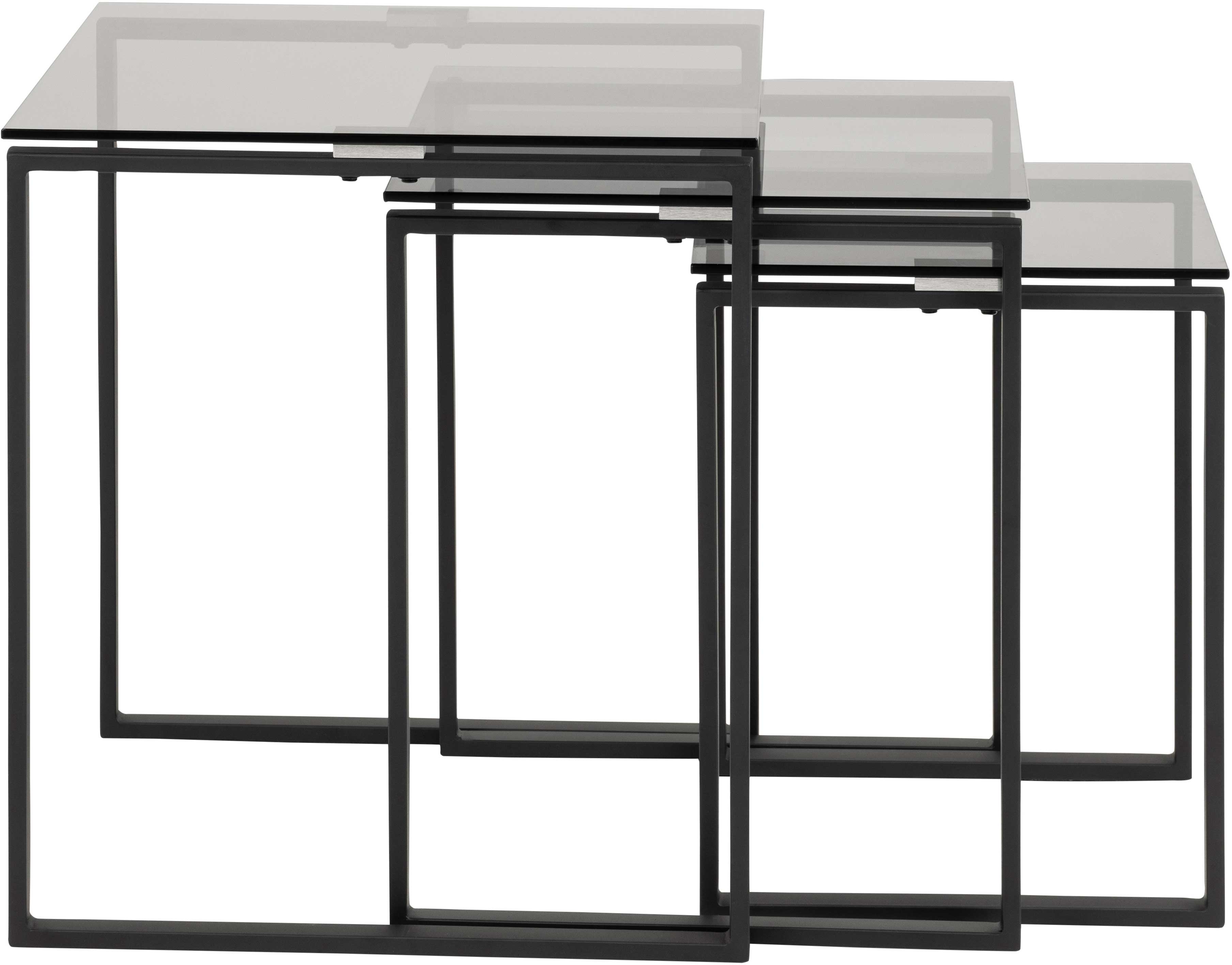 Set de 3 tables d'appoint Nicola - noir - Image 5