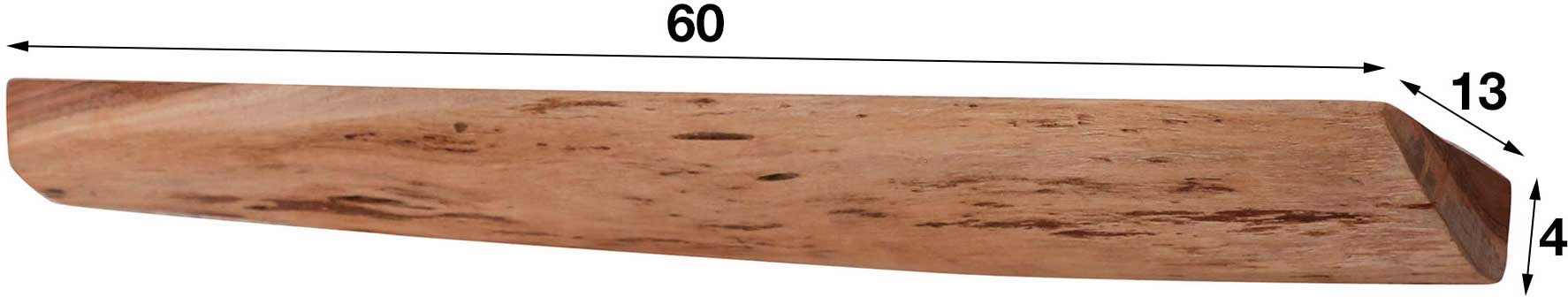 Set de 3 tablettes murales Macy 60 cm - acacia - Image 2