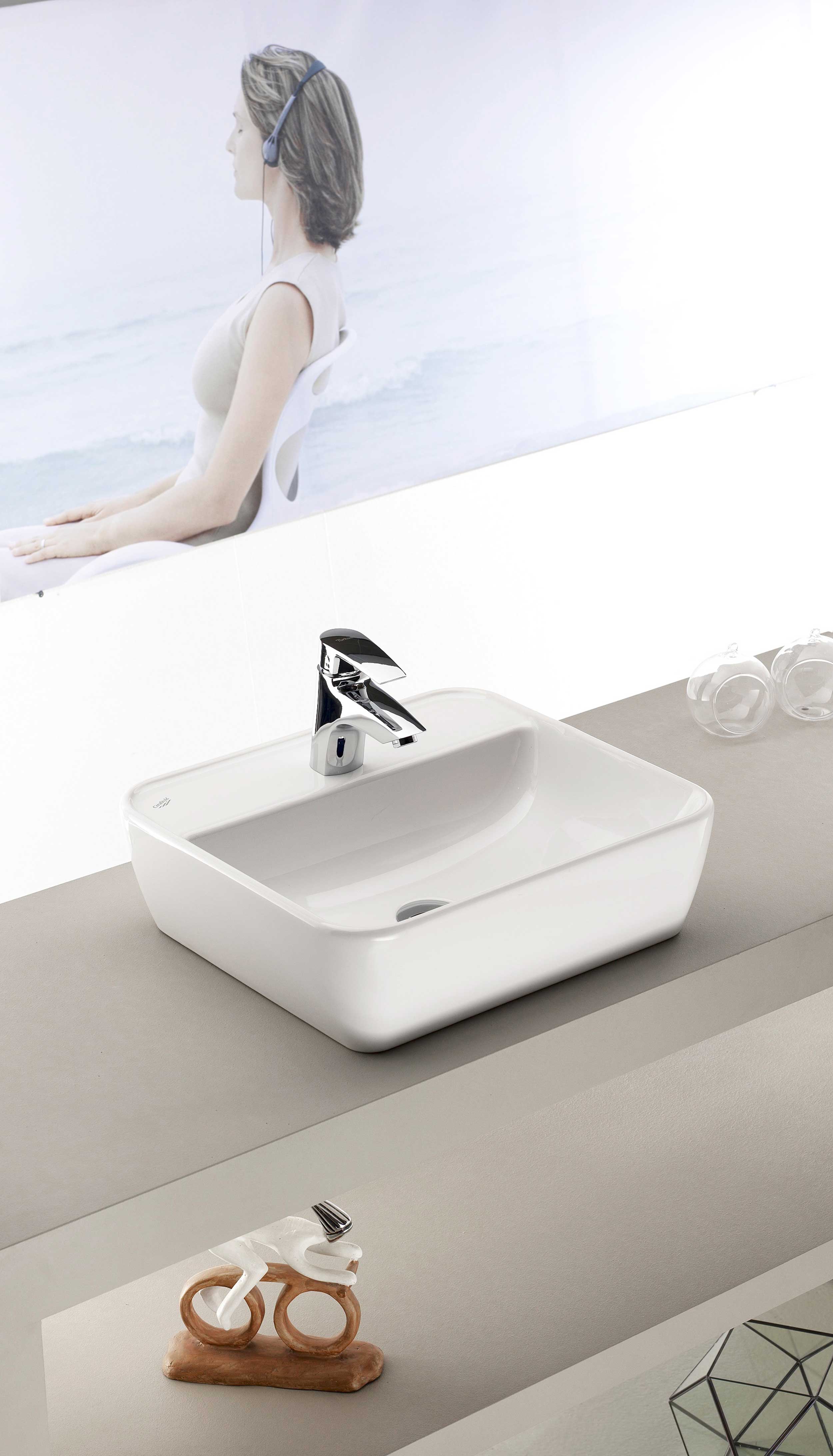 Set meuble lavabo double Dasa 120cm 4 tiroirs - blanc - Image 3