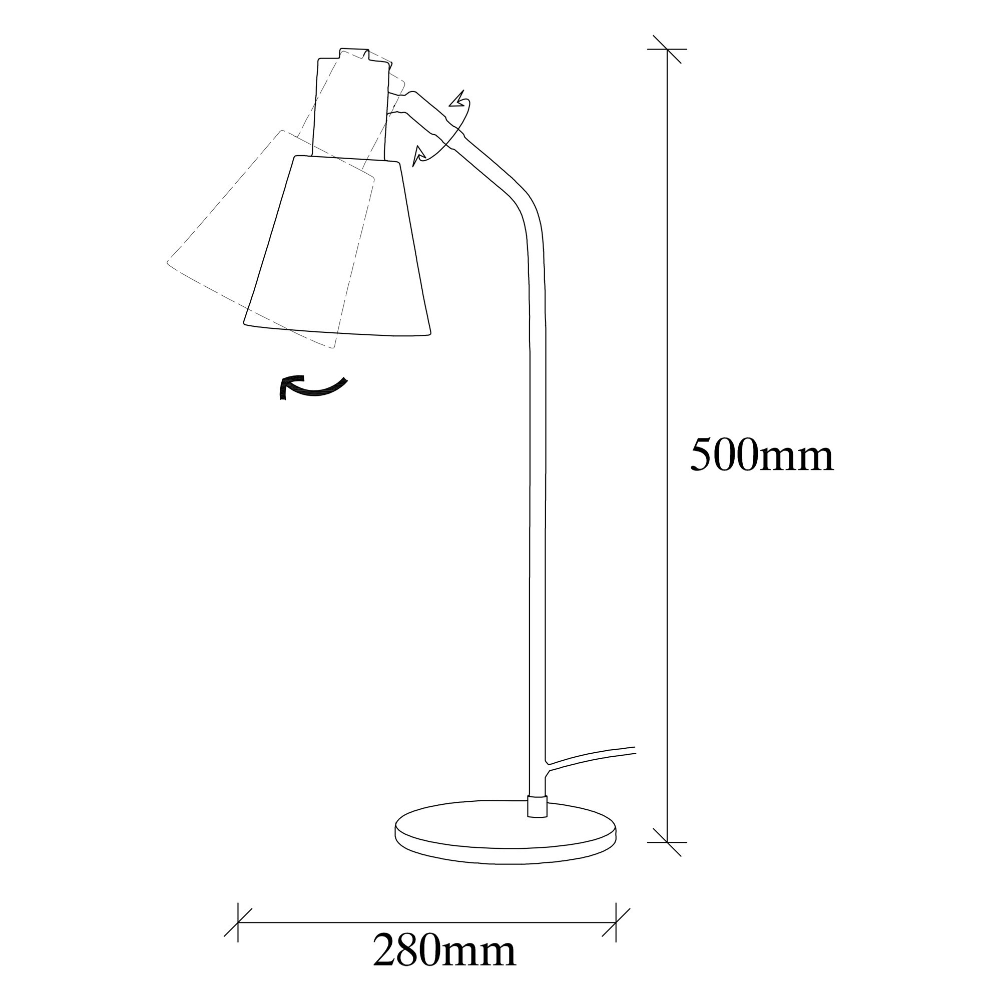 Sivani Lampe de table | Corps en métal | Vintage - Image 2