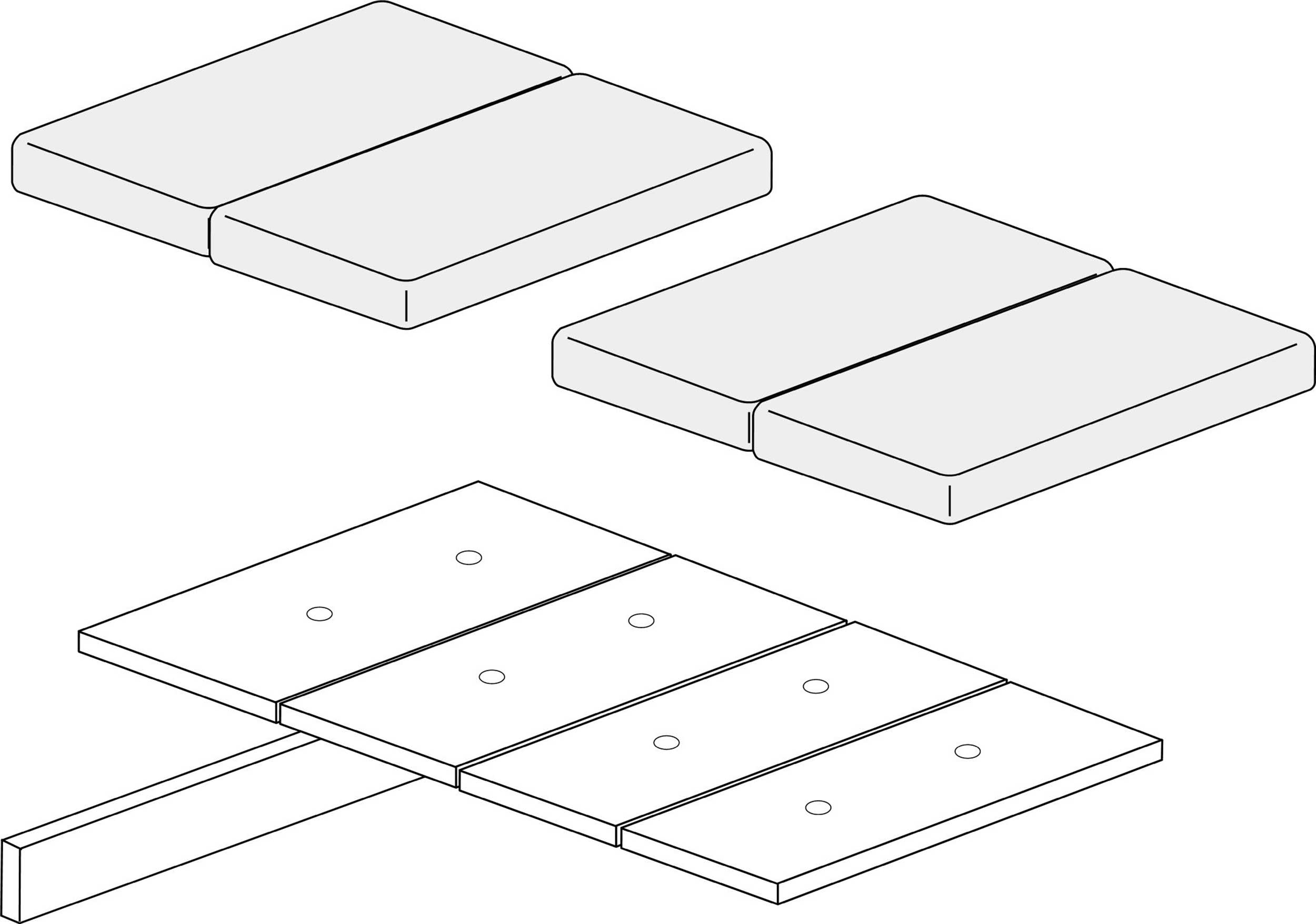 Sommier pliant avec coussin d'assise pour lit mezzanine Graham 120x200cm - Image 7