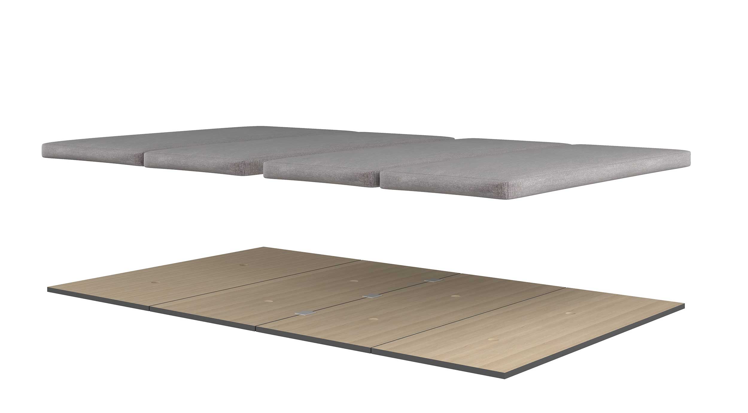 Sommier pliant avec coussin d'assise pour lit mezzanine Graham 120x200cm - Image 8