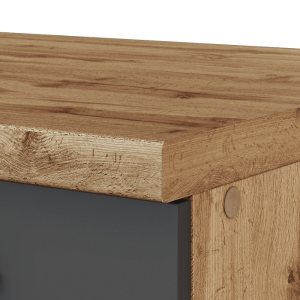 Sous-évier Sorrella 110cm 2 portes - anthracite/chêne - Image 7