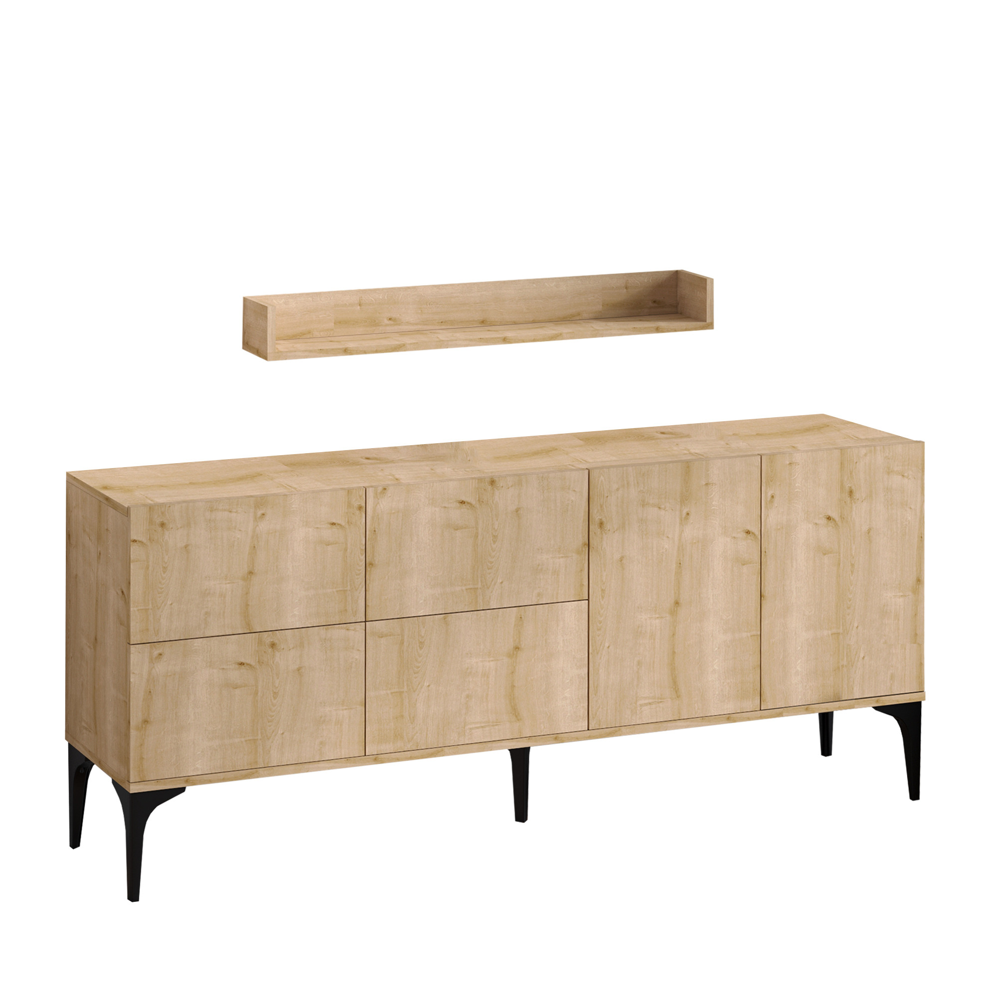 Stella Console | 100 % MÉLAMINE | Chêne saphir - Image 3