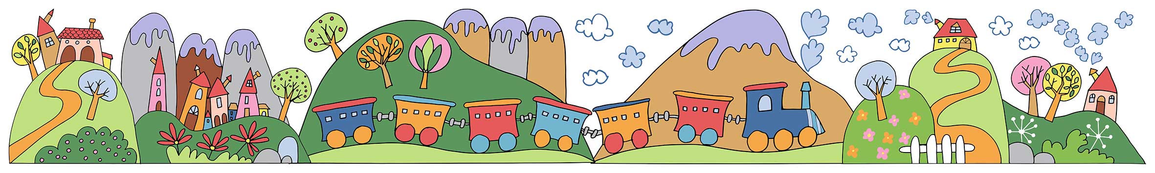 Sticker mural Petit Train - bannière - Image 2