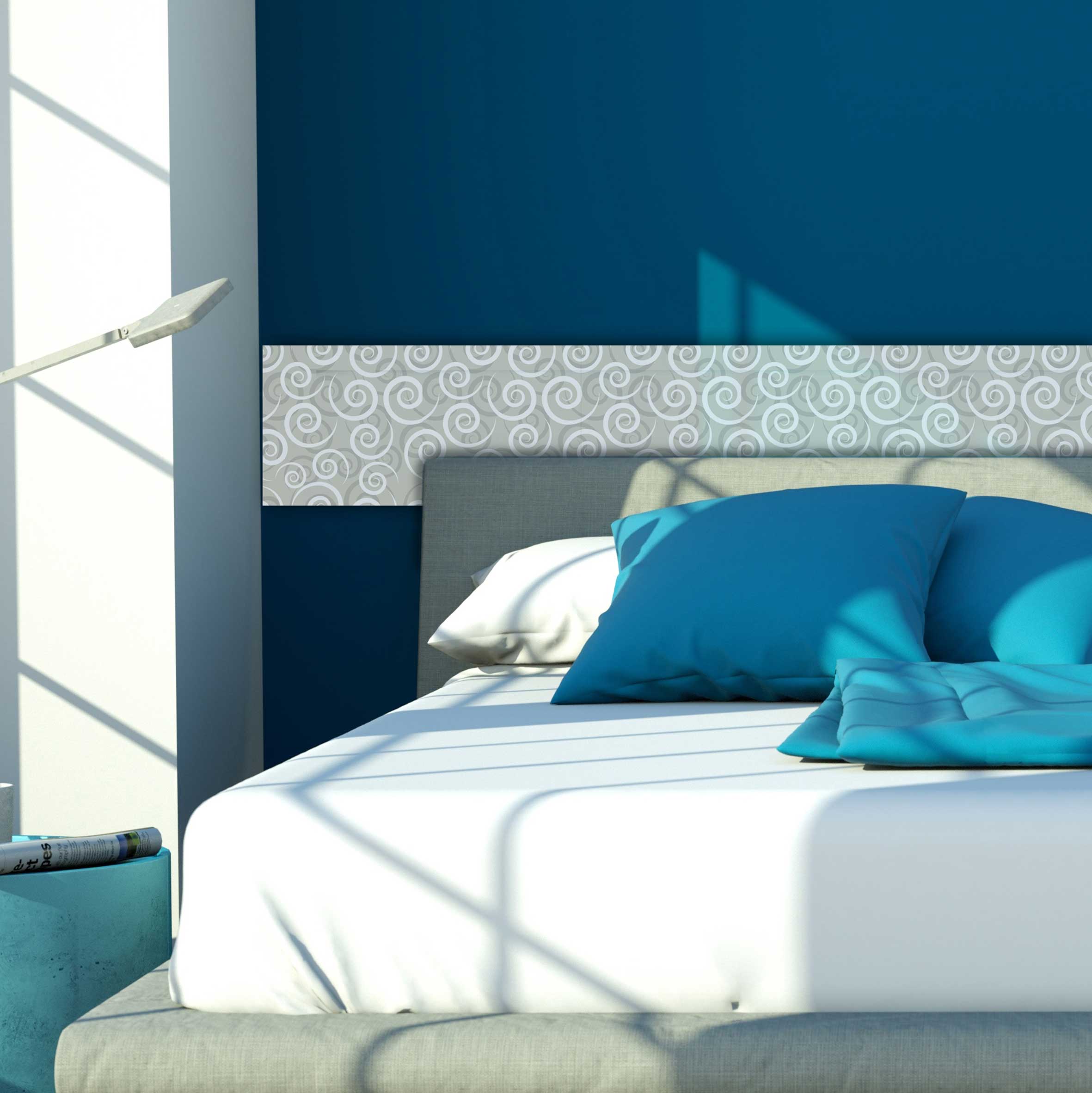 Stickers muraux 3D Grey Swirl - mousse - Image 4