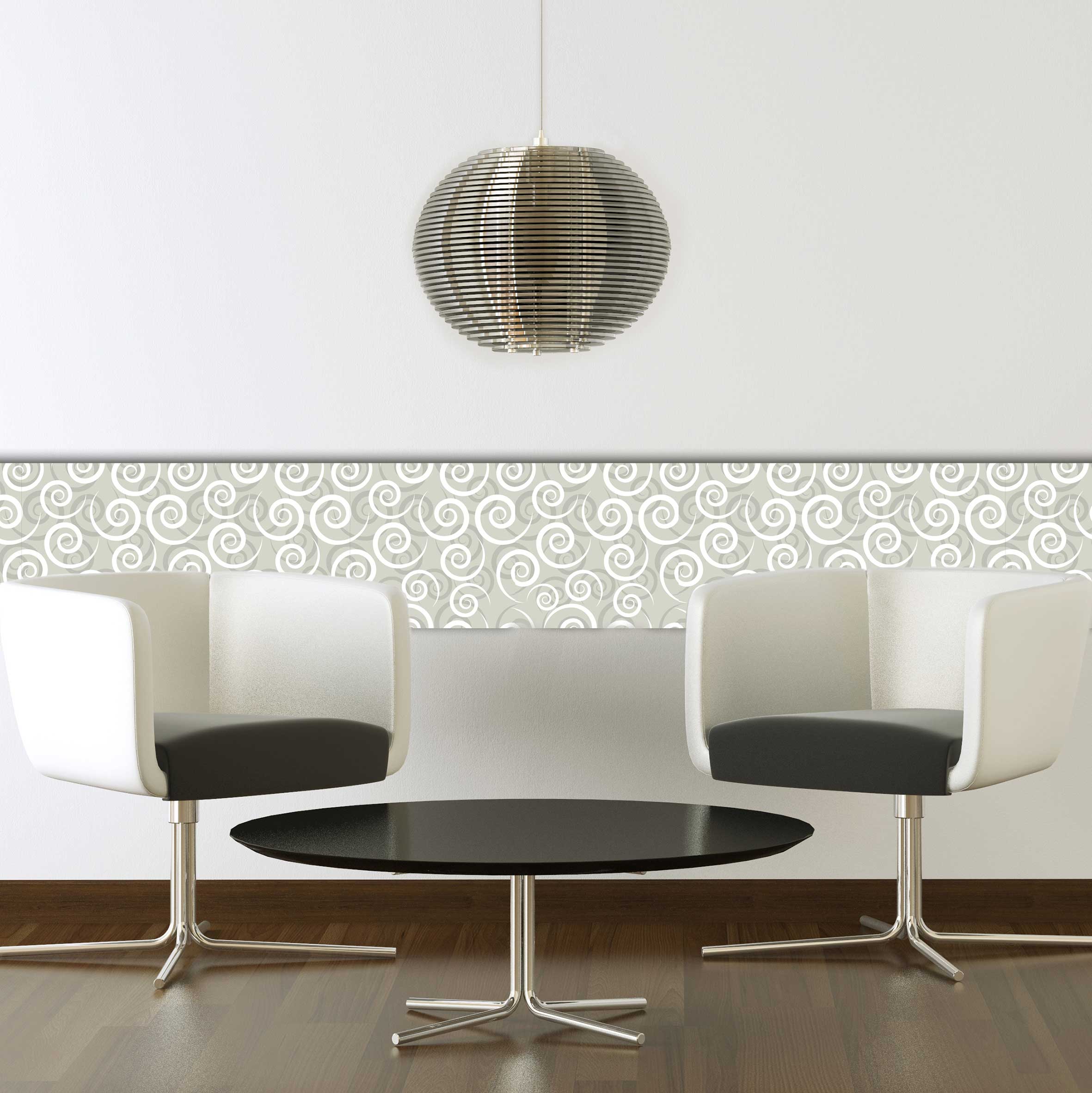 Stickers muraux 3D Grey Swirl - mousse