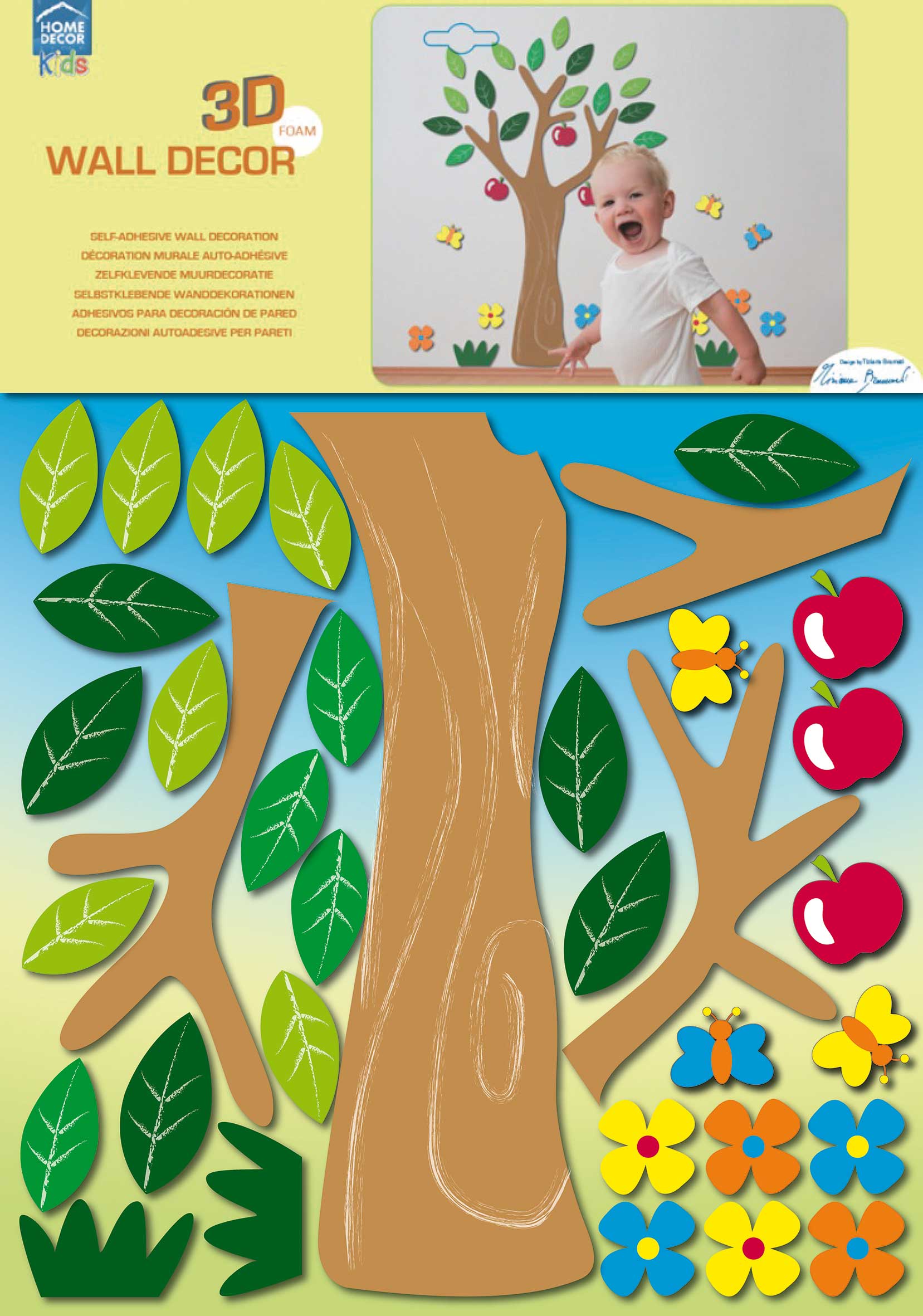 Stickers muraux 3D Pommier - mousse - Image 3