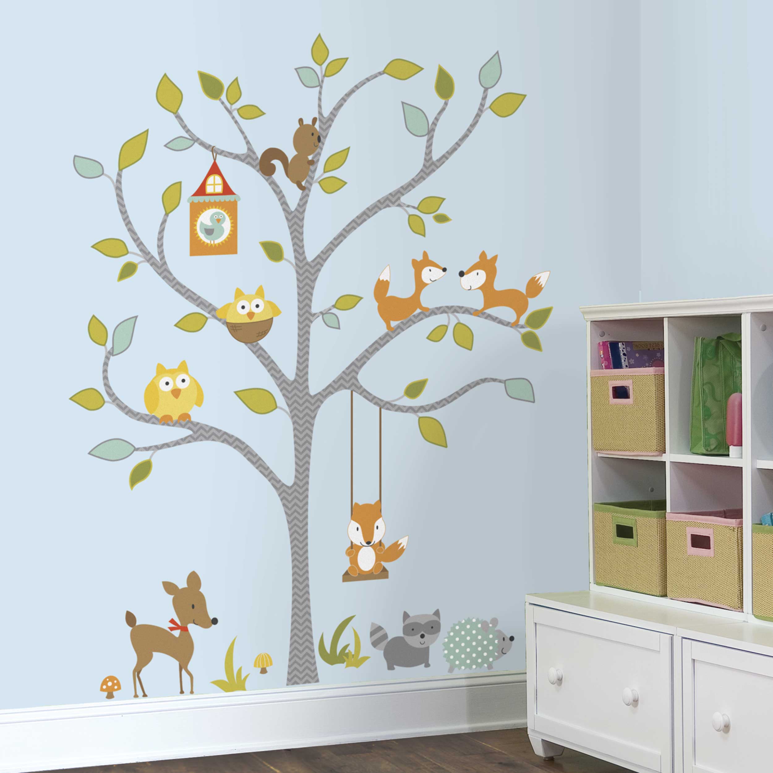 Stickers muraux Happy Woodland Fox & Friends Tree - Image 6