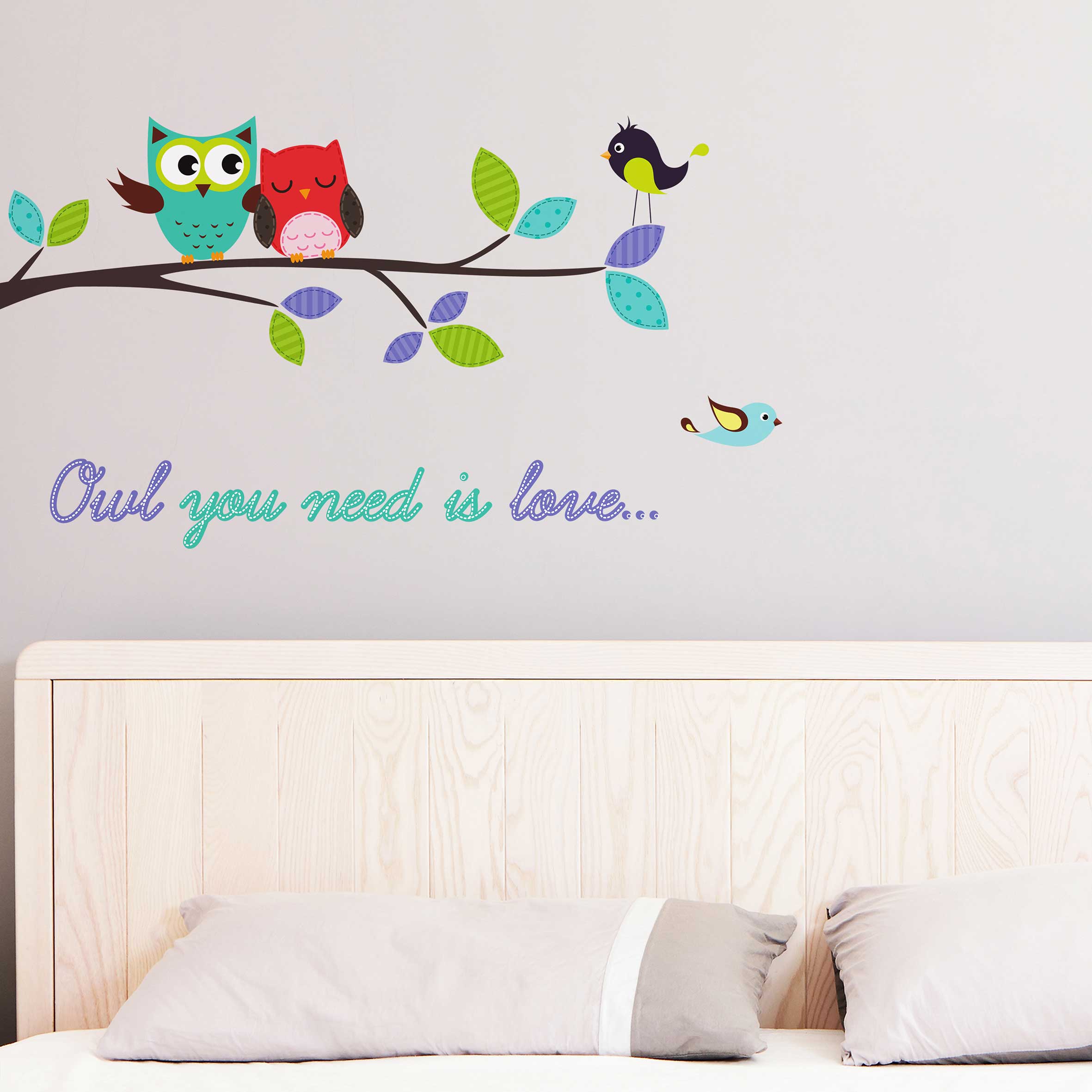 Stickers muraux Owl you need is love - Large