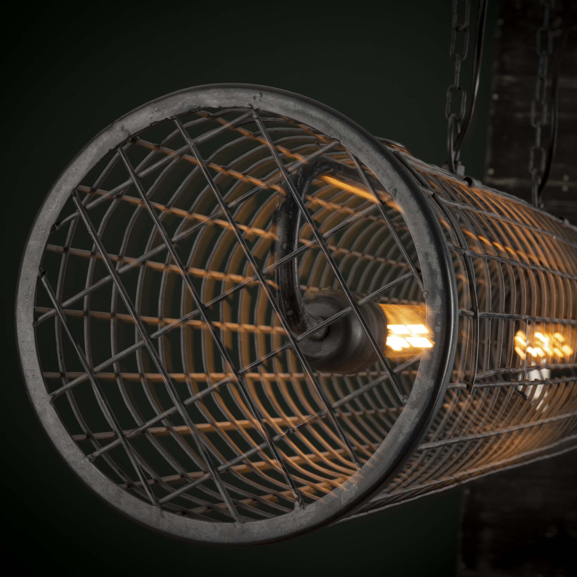 Suspension Donn cylindre 120cm - gris foncé - Image 5