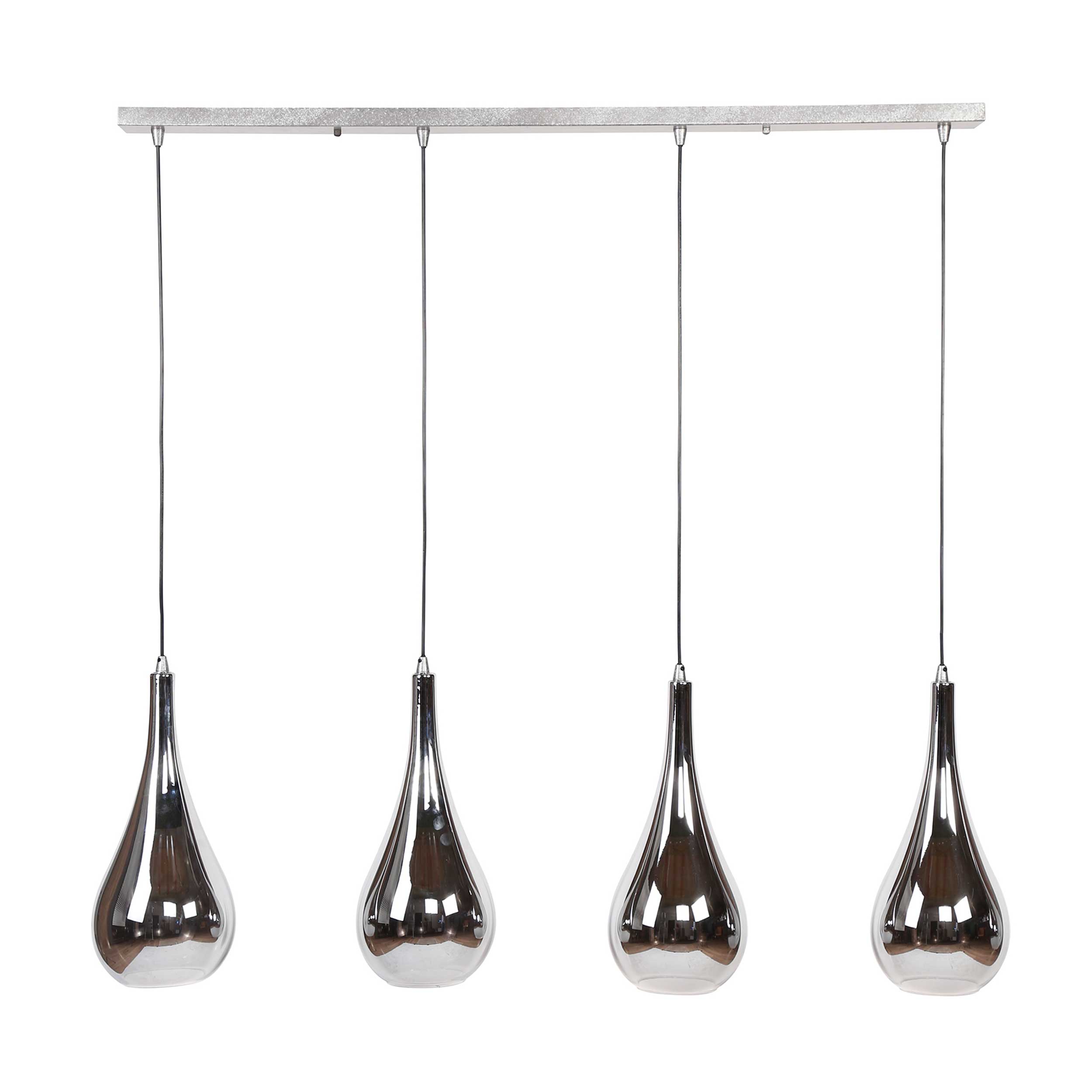 Suspension Sylvie 4 lampes goutte - chrome - Image 4