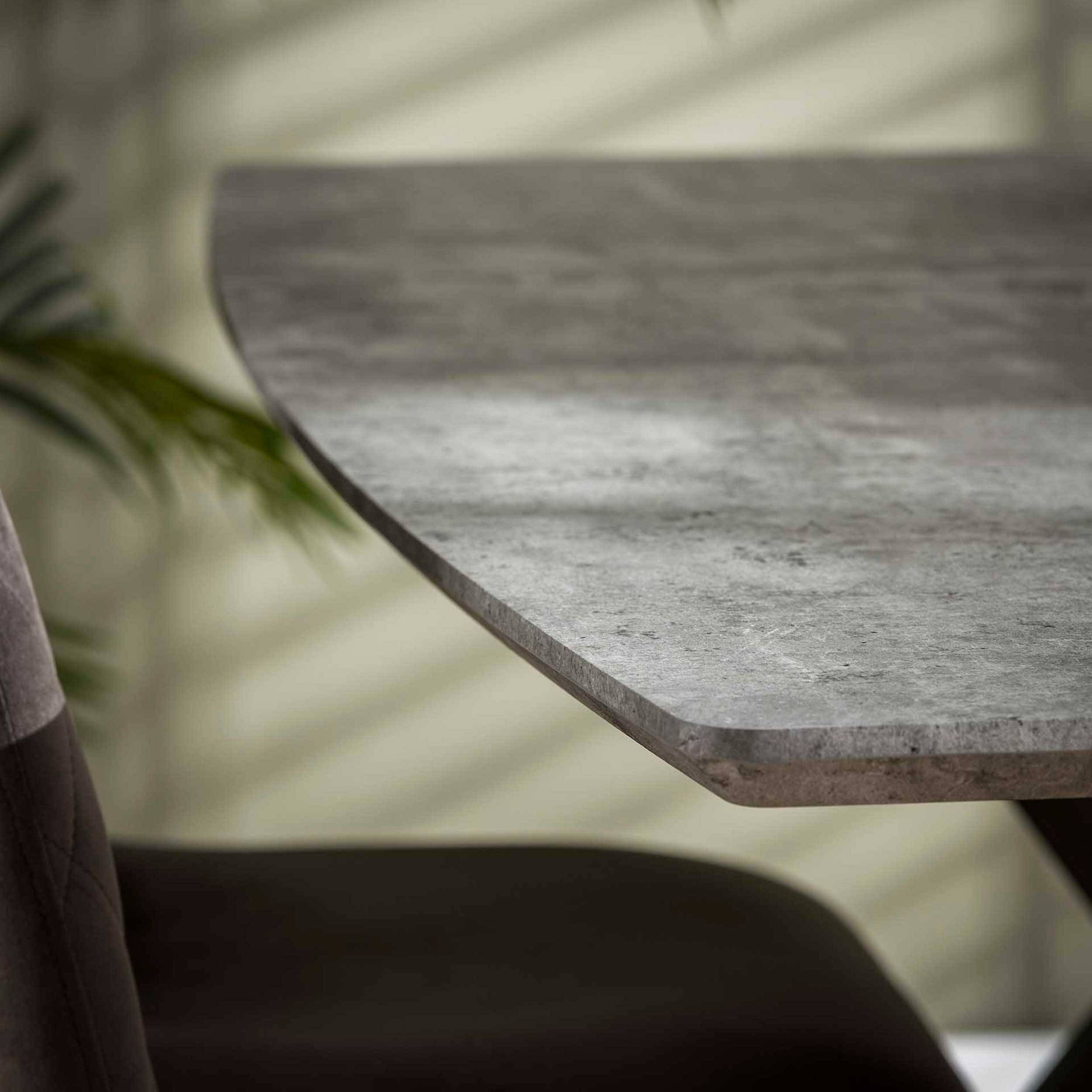 Table à manger Alec 160x90 industriel - béton - Image 5