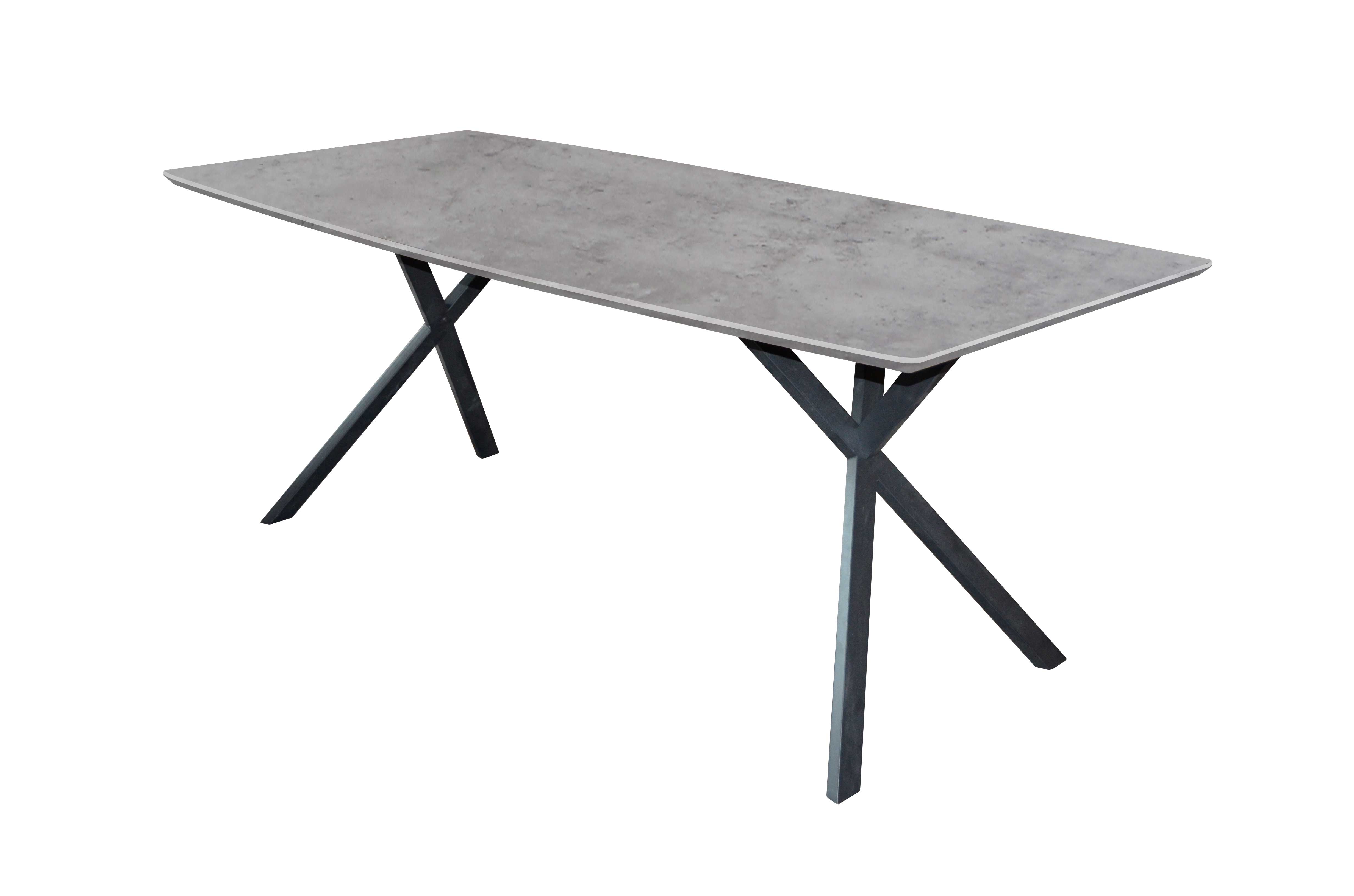 Table à manger Alec 190x90 industriel - béton - Image 3