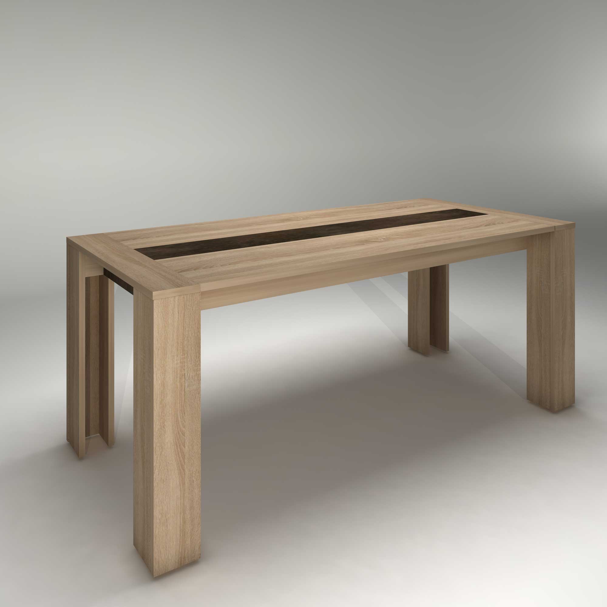 Table à manger Ares 90x190 - décor en chêne - Image 4