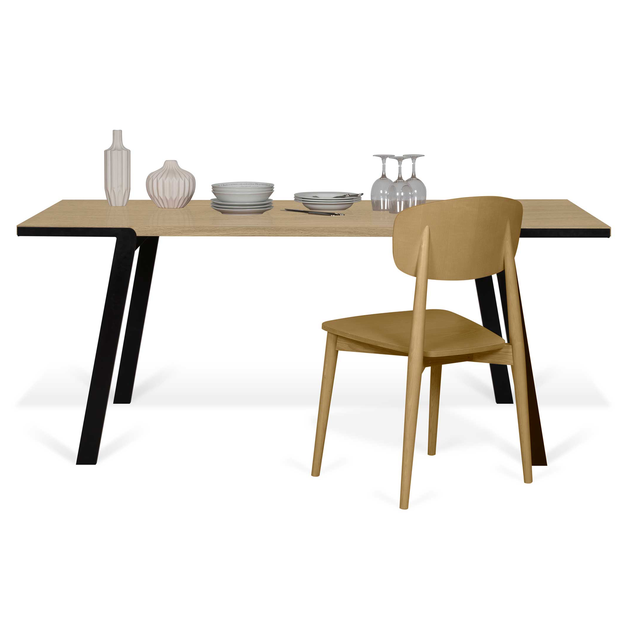 Table à manger Drina 180x90 - chêne - Image 4