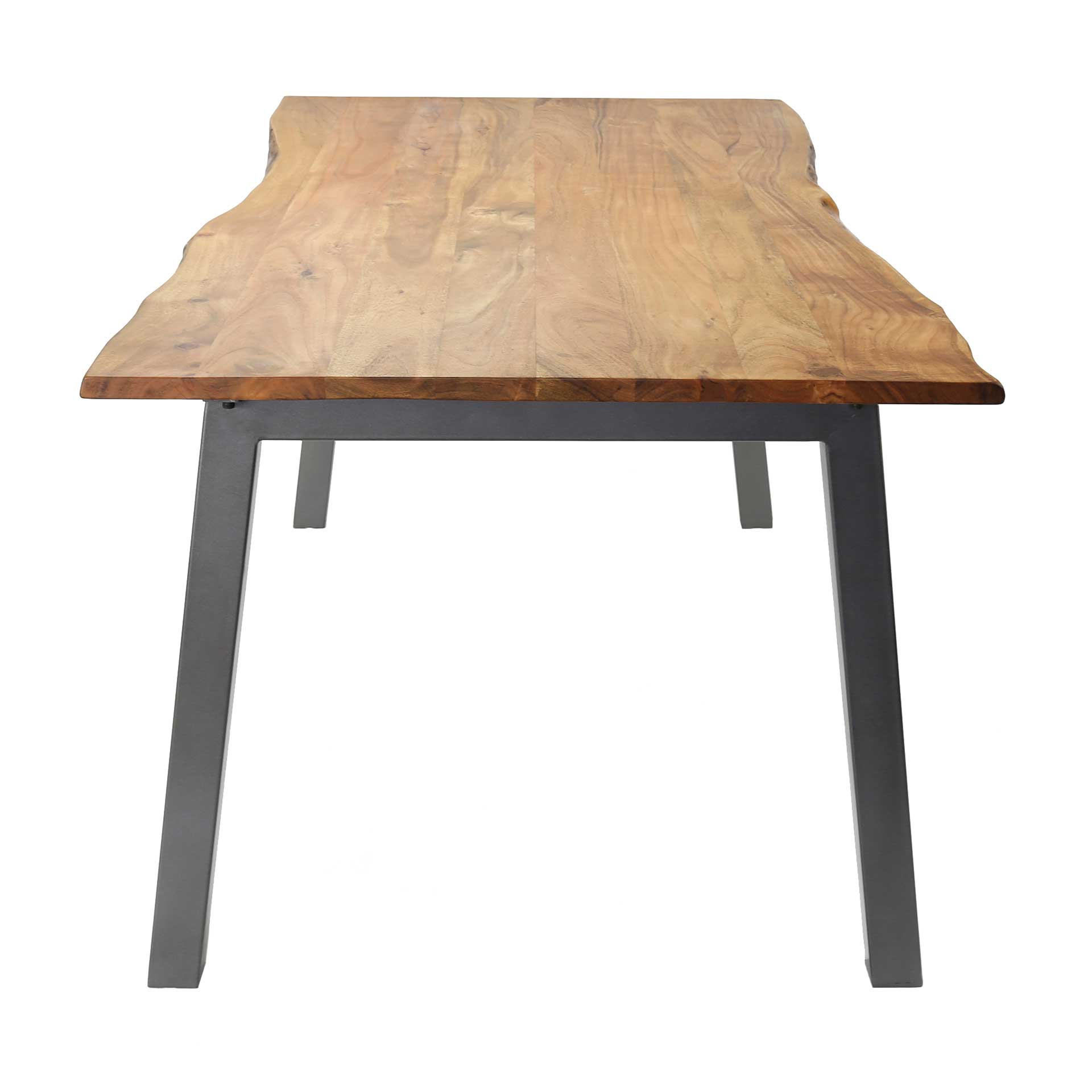 Table à manger Edge 180x76cm - bois d'acacia/gris - Image 2