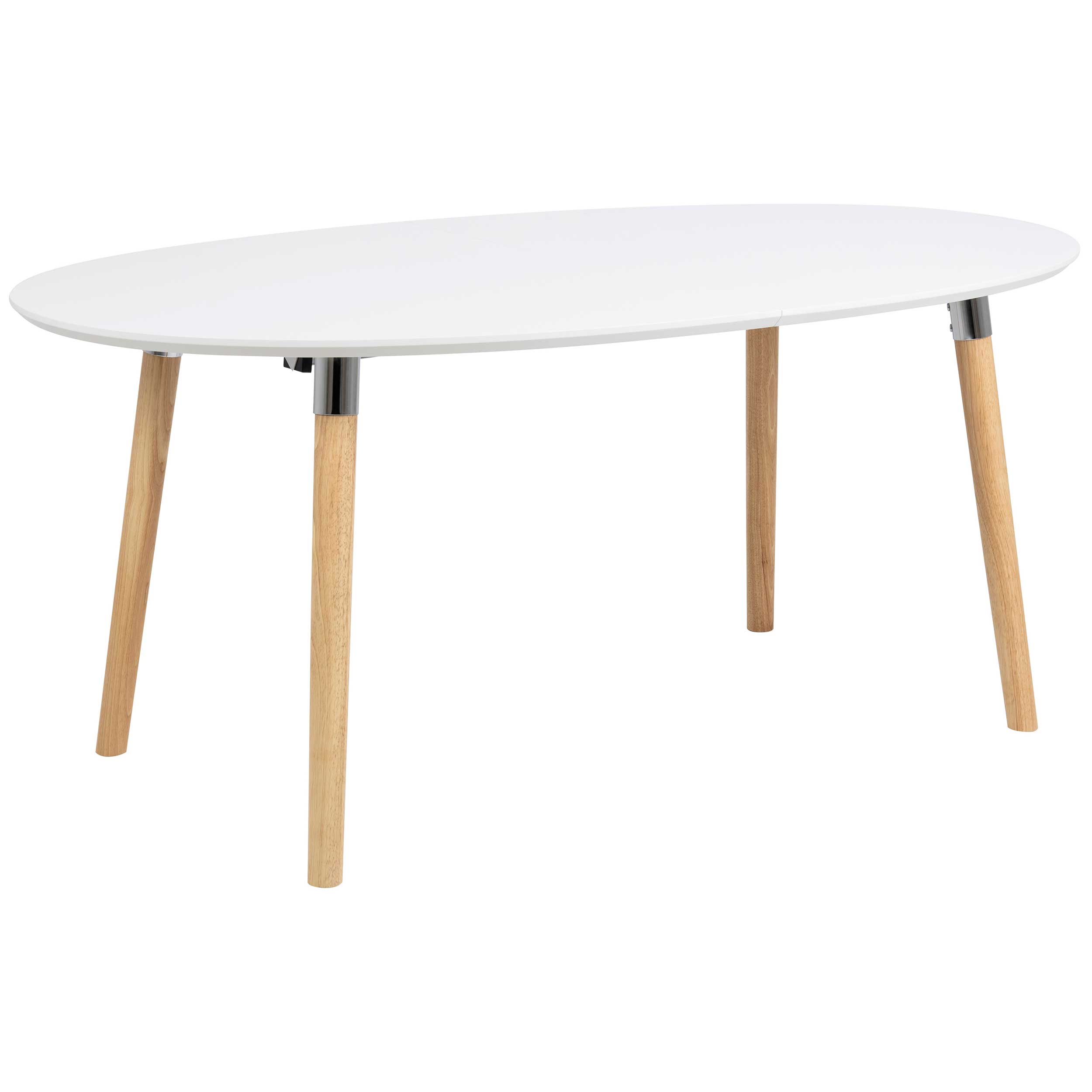 Table à manger extensible Berge 170/270x100 - blanc/chêne - Image 8