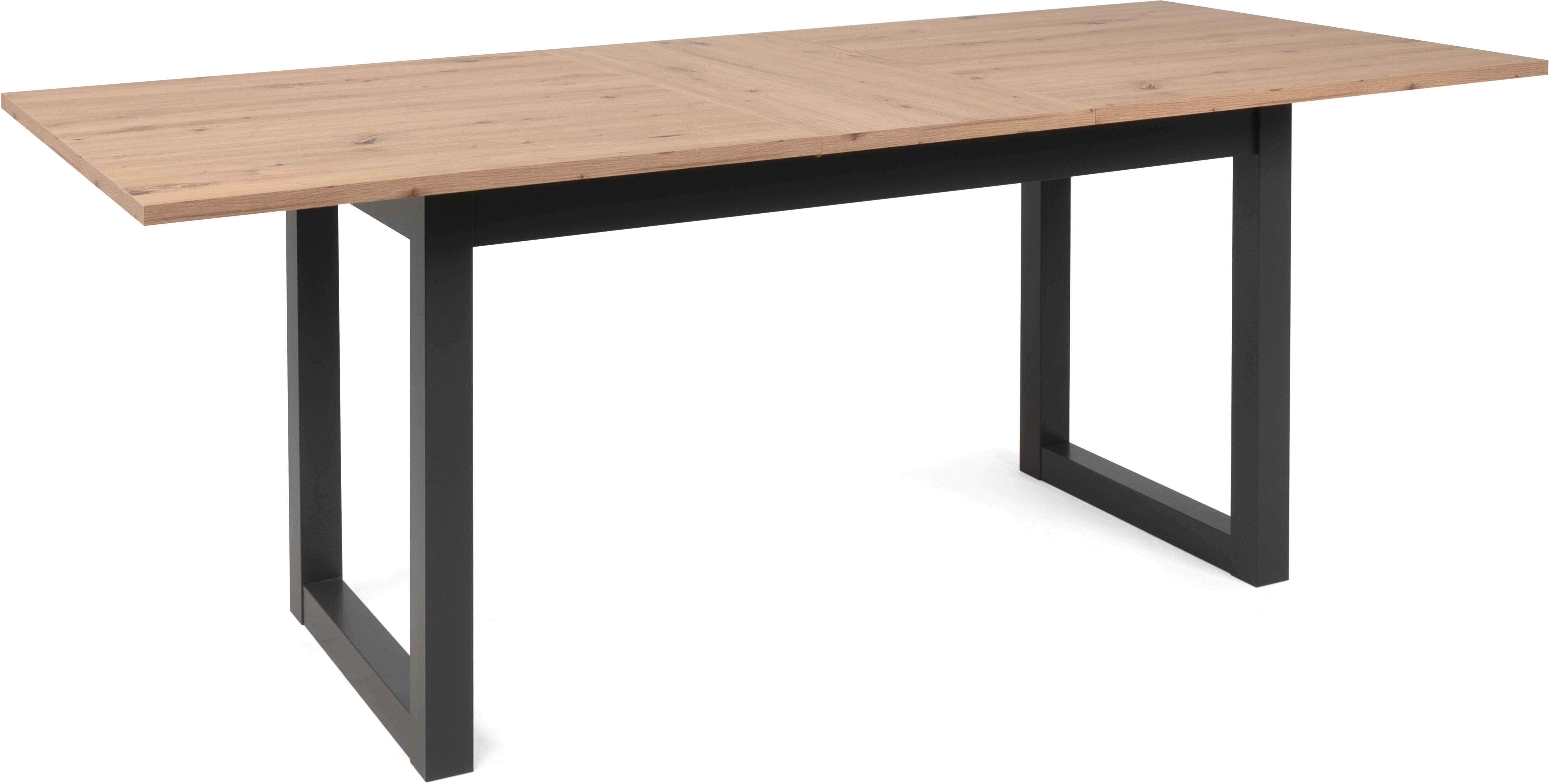 Table à manger extensible Damon 160/200x90 - chêne artisan/anthracite - Image 3