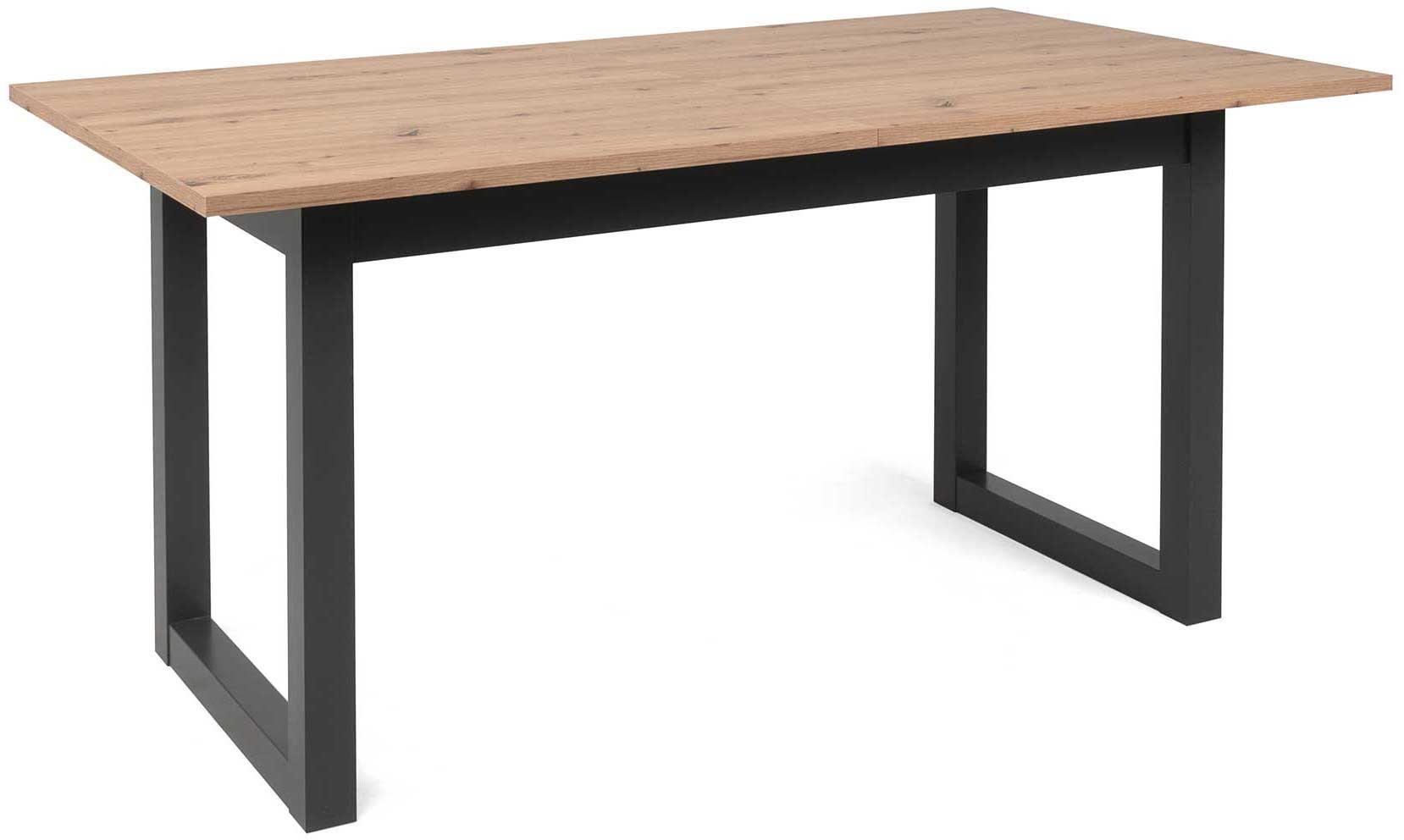 Table à manger extensible Damon 160/200x90 - chêne sonoma/anthracite - Image 2