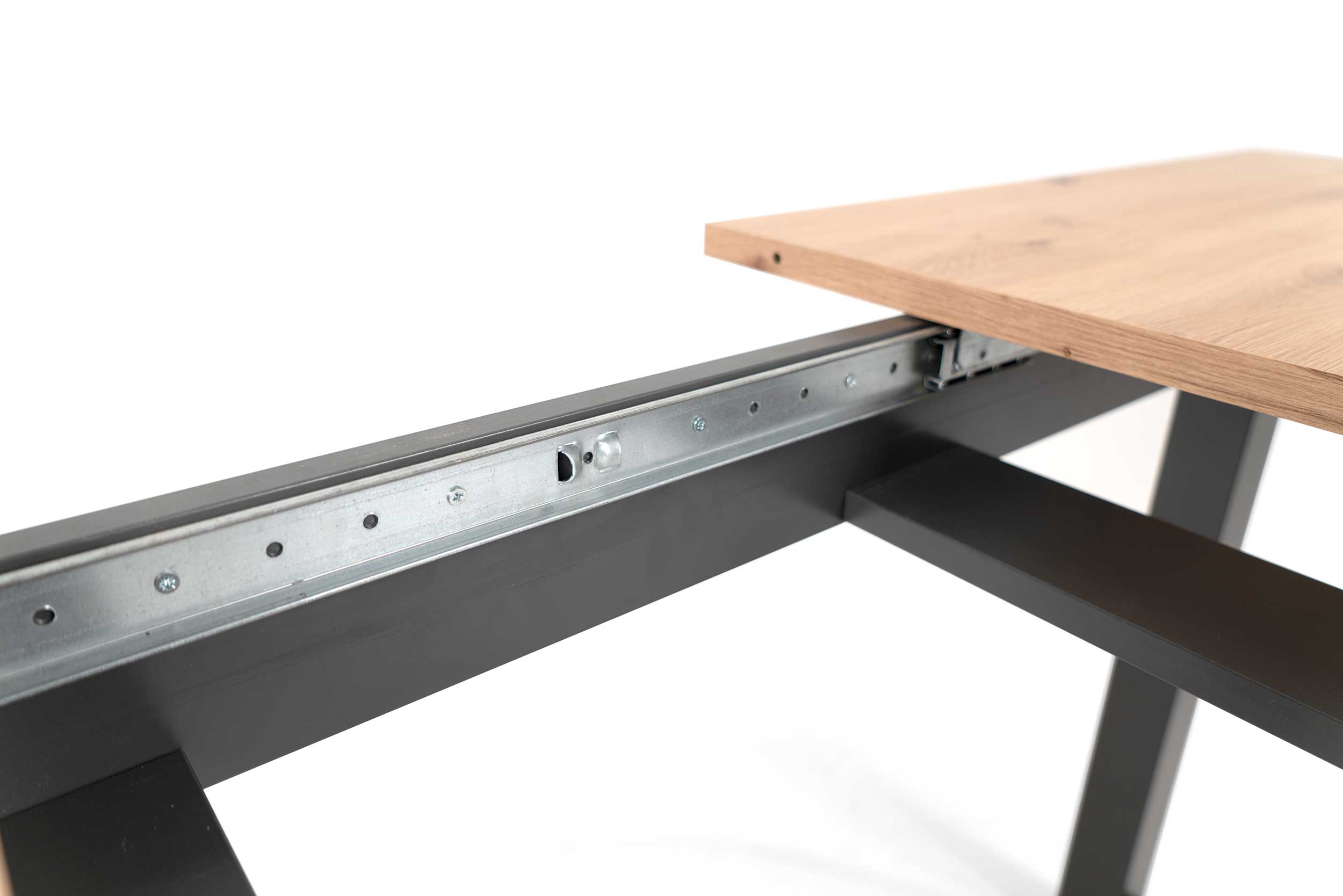 Table à manger extensible Damon 160/200x90 - chêne sonoma/anthracite - Image 4