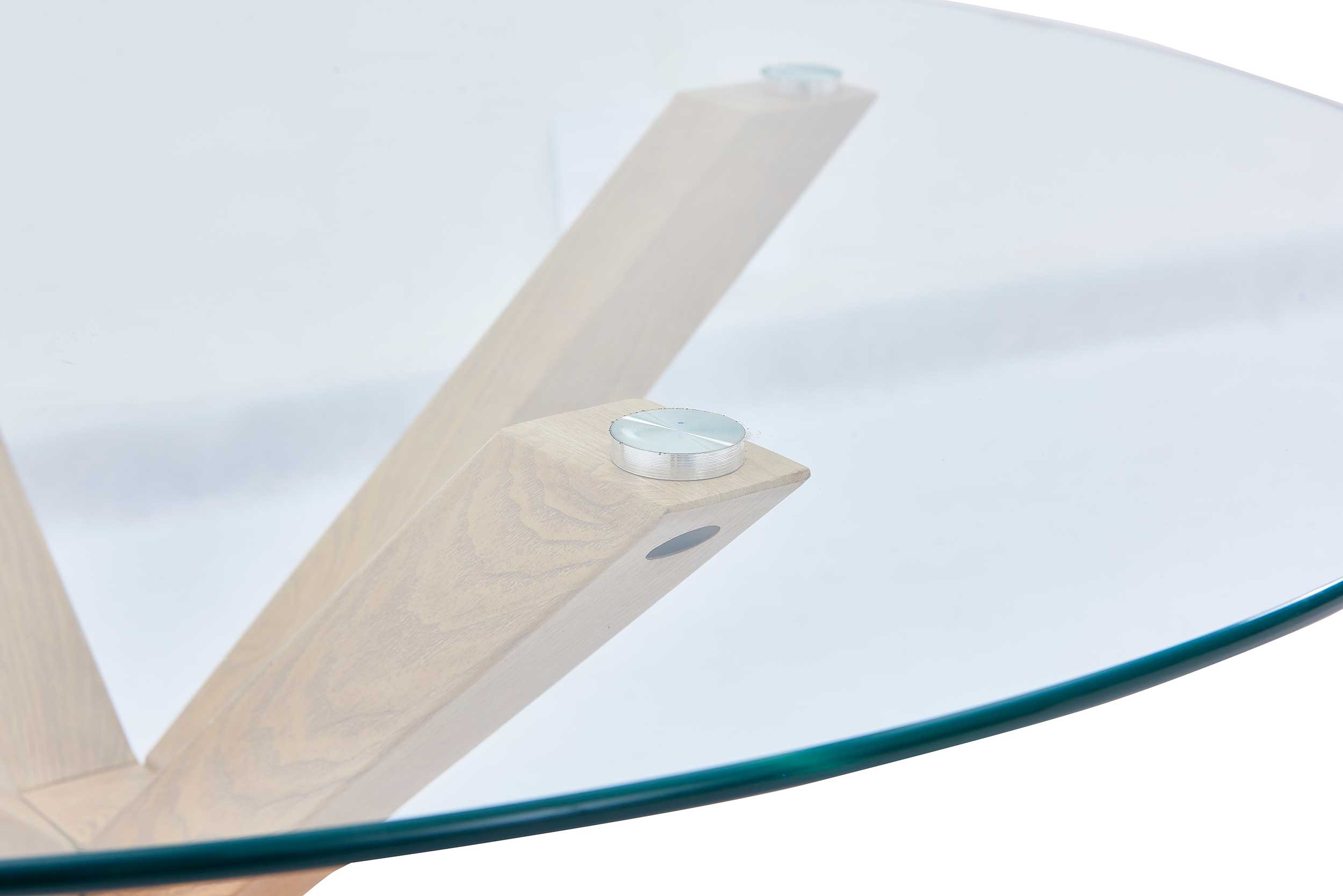 Table à manger Hasel ø120cm - brun/verre - Image 3