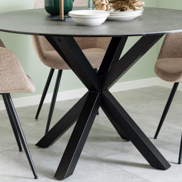 Table à manger Heaven Ø119 - céramique/ noir - Image 2