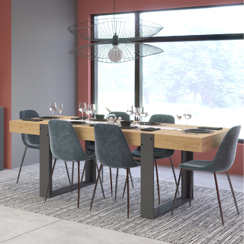 Table à manger Londen-224cm-chêne/gris ombre