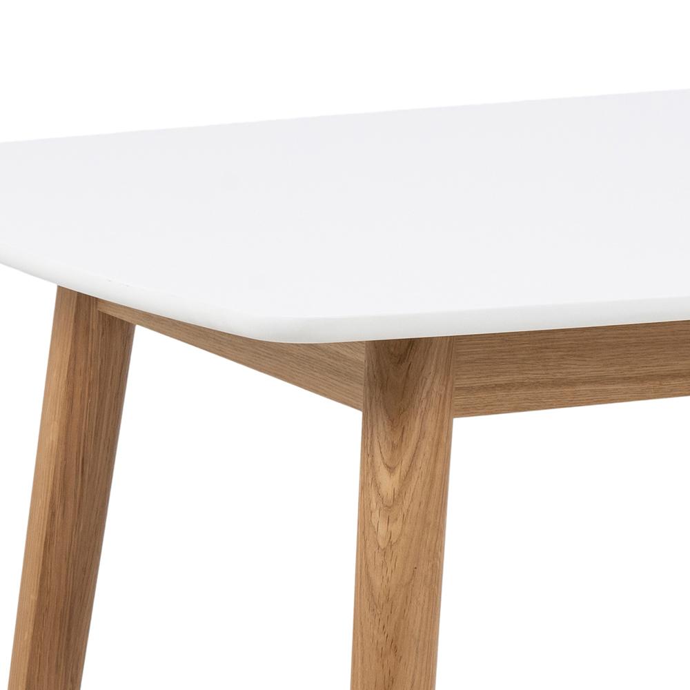 Table à manger Nalini 180x90cm, blanc/ chêne clair - Image 10