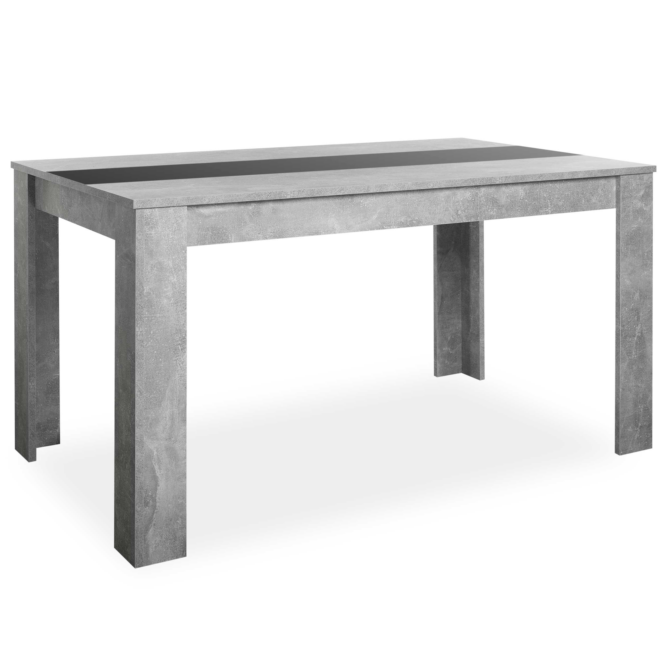 Table à manger Niklas 138x80cm - aspect béton - Image 2