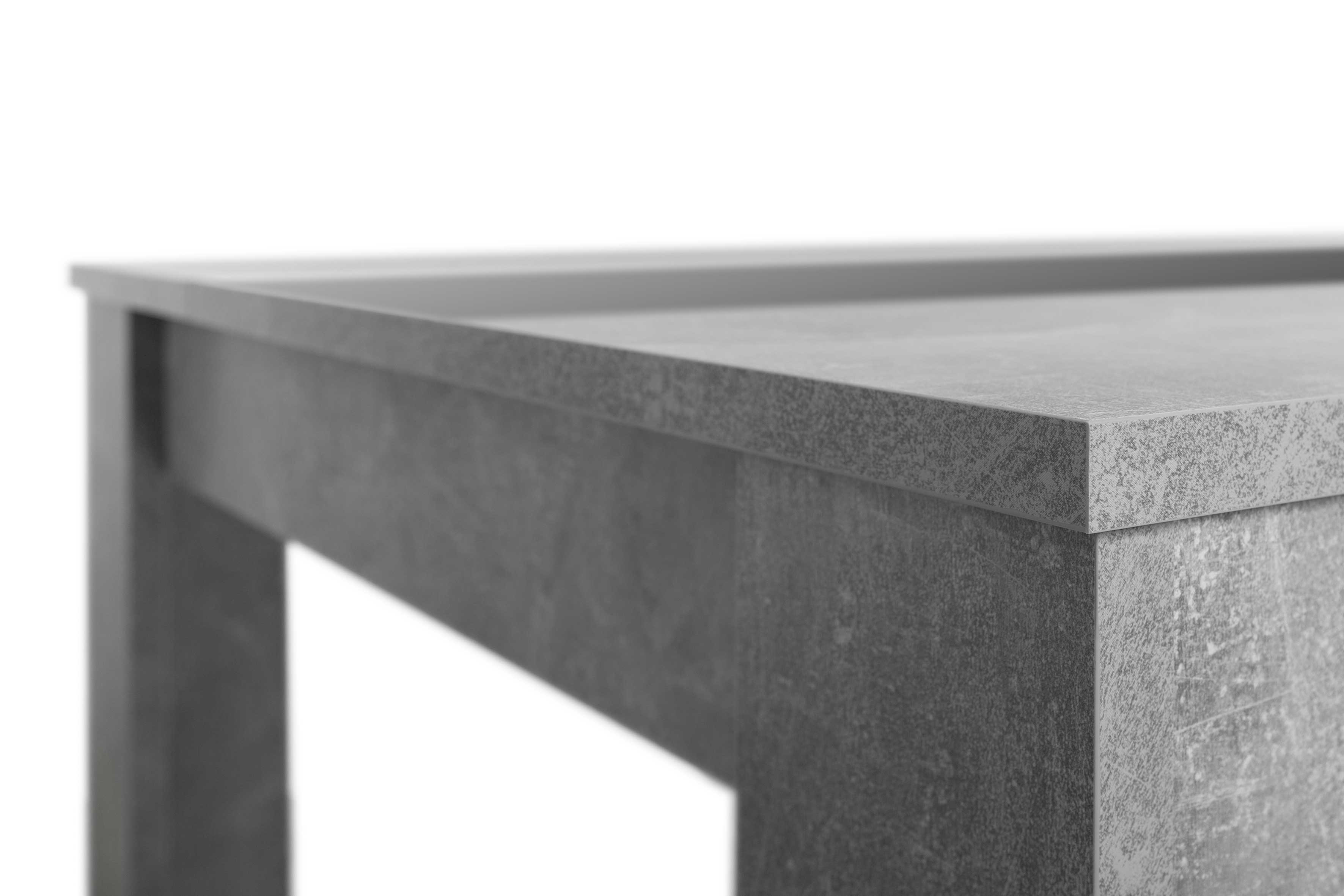 Table à manger Niklas 138x80cm - aspect béton - Image 5