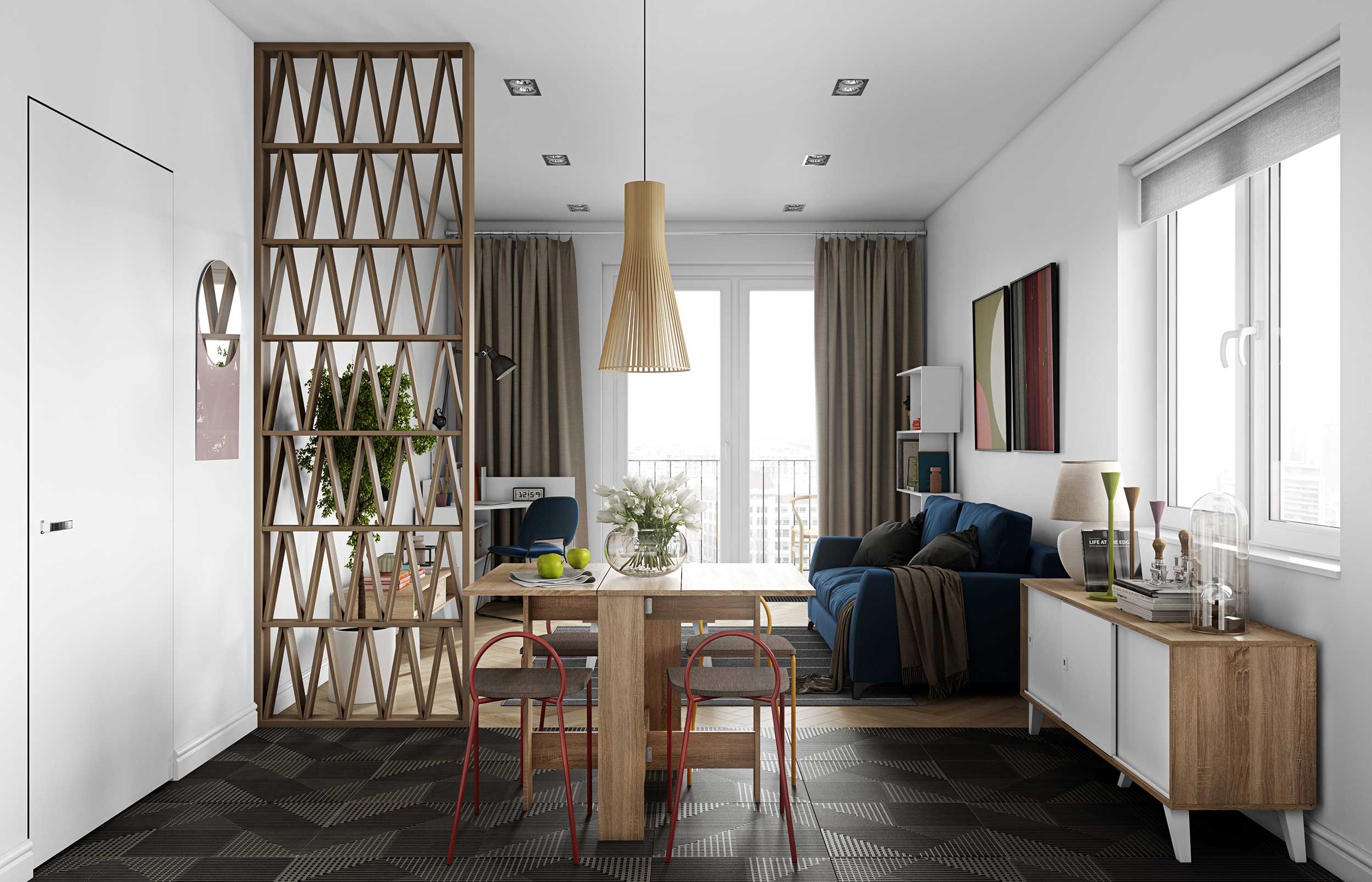 Table à manger pliable Papillon 103 cm - chêne - Image 10