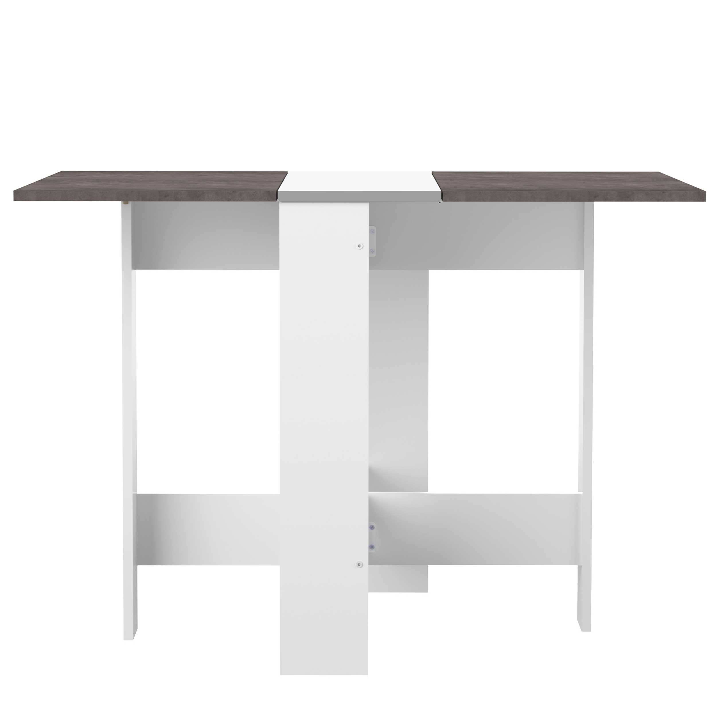 Table à manger pliable Papillon - blanc/béton - Image 12