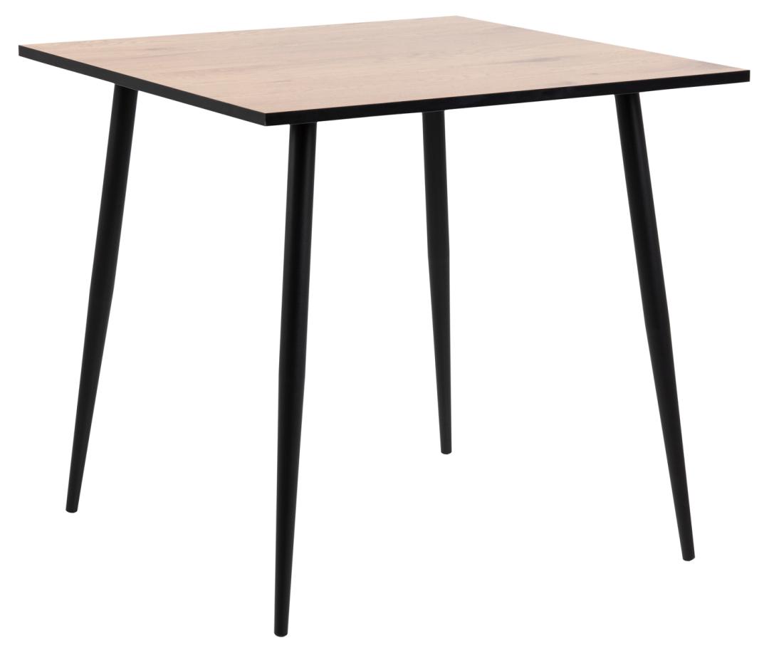 Table à manger Wilhelm 80x80 - chêne sauvage/noir - Image 10