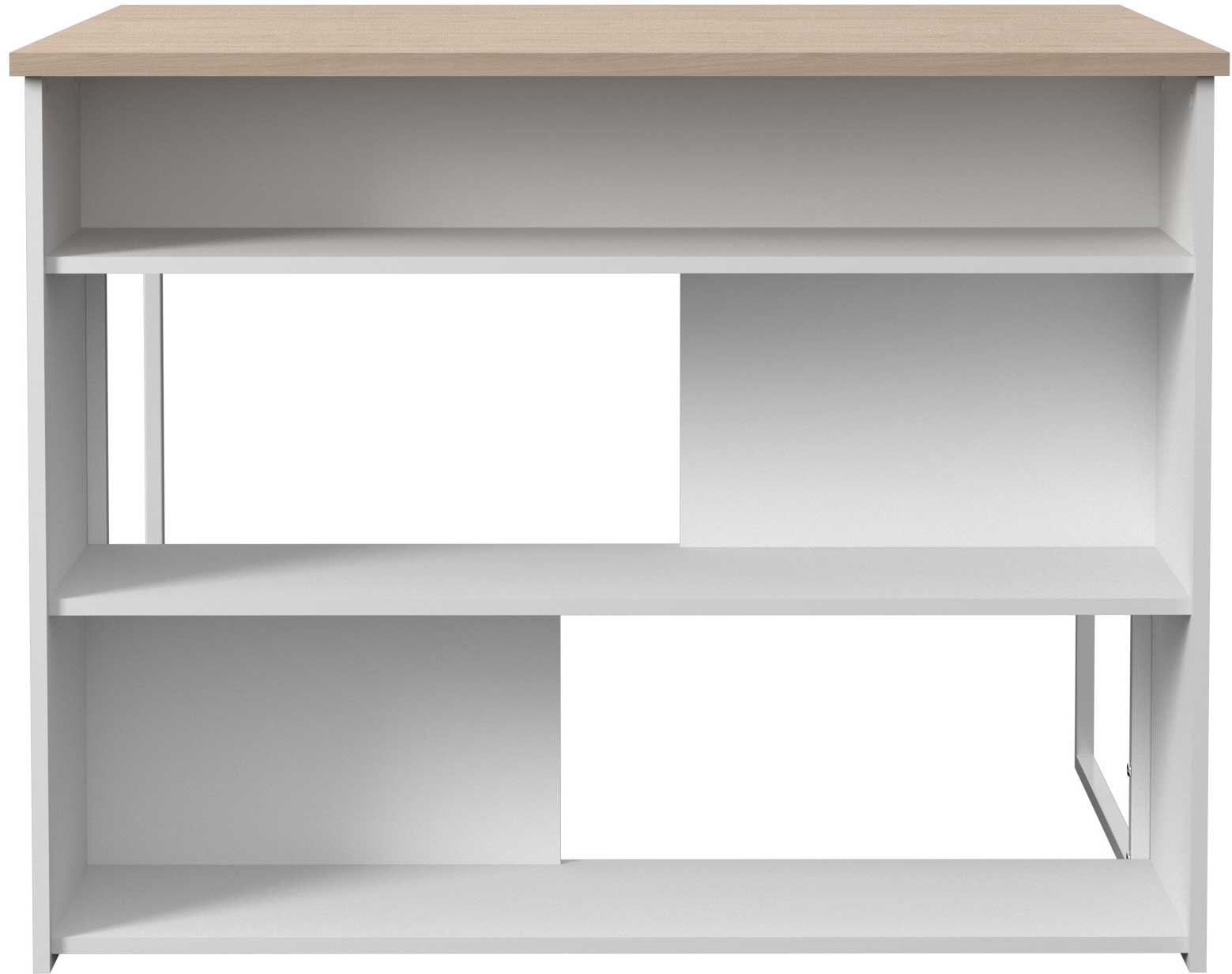 Table bar & ilôt de cuisine Slam 116cm - blanc/chêne - Image 3