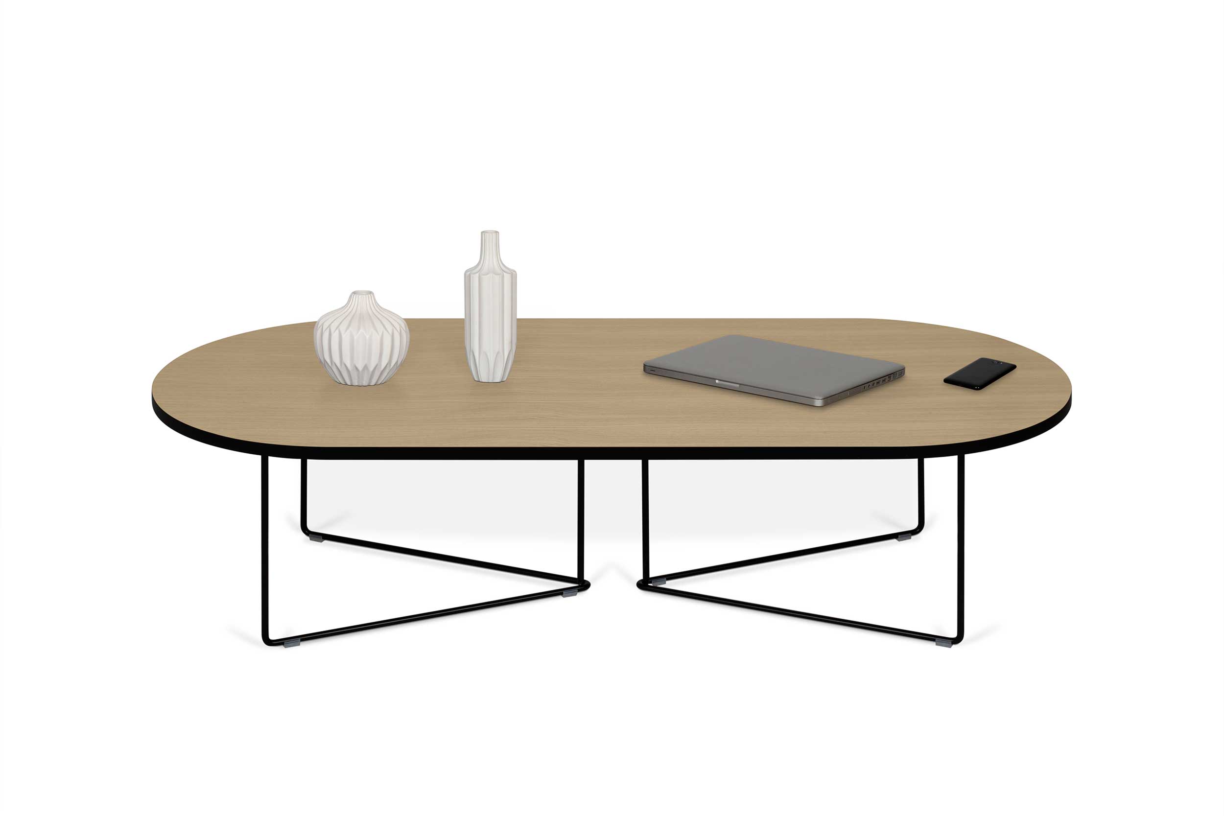 Table basse Adil 136cm - chêne/noir - Image 8