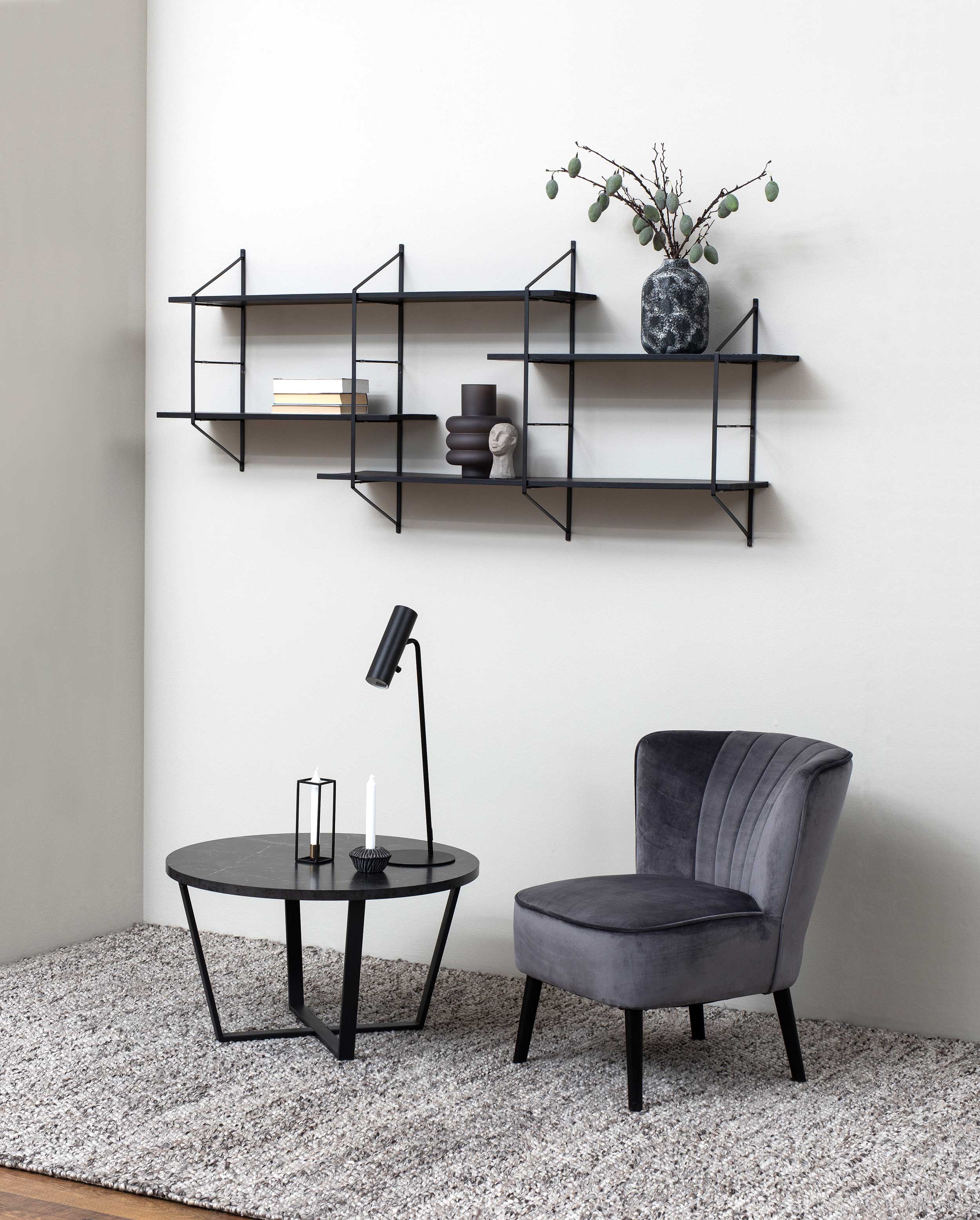 Table basse Amanda Ø77 - marbre/noir - Image 8