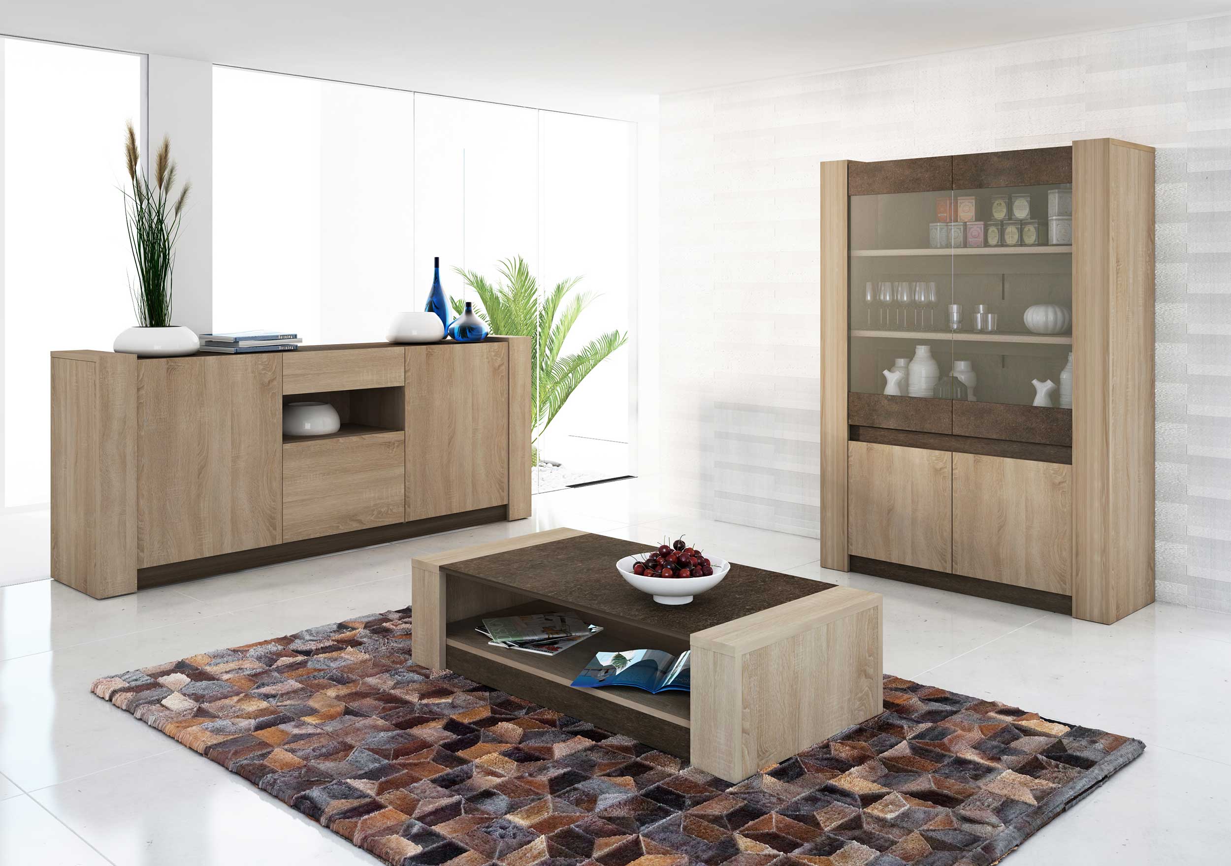 Table basse Ares 108x65 mélamine - brun - Image 5