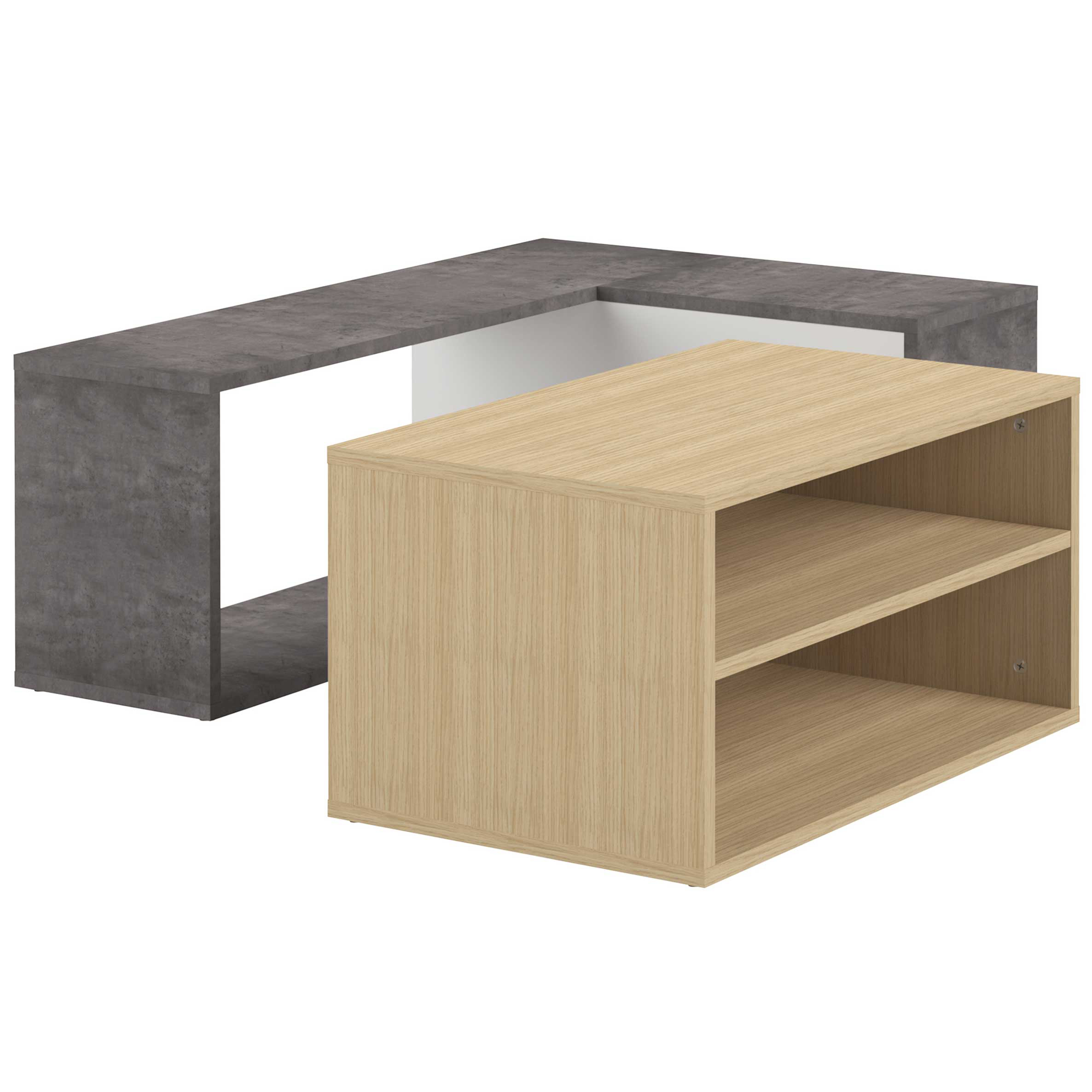 Table basse Cleo - béton/chêne - Image 4