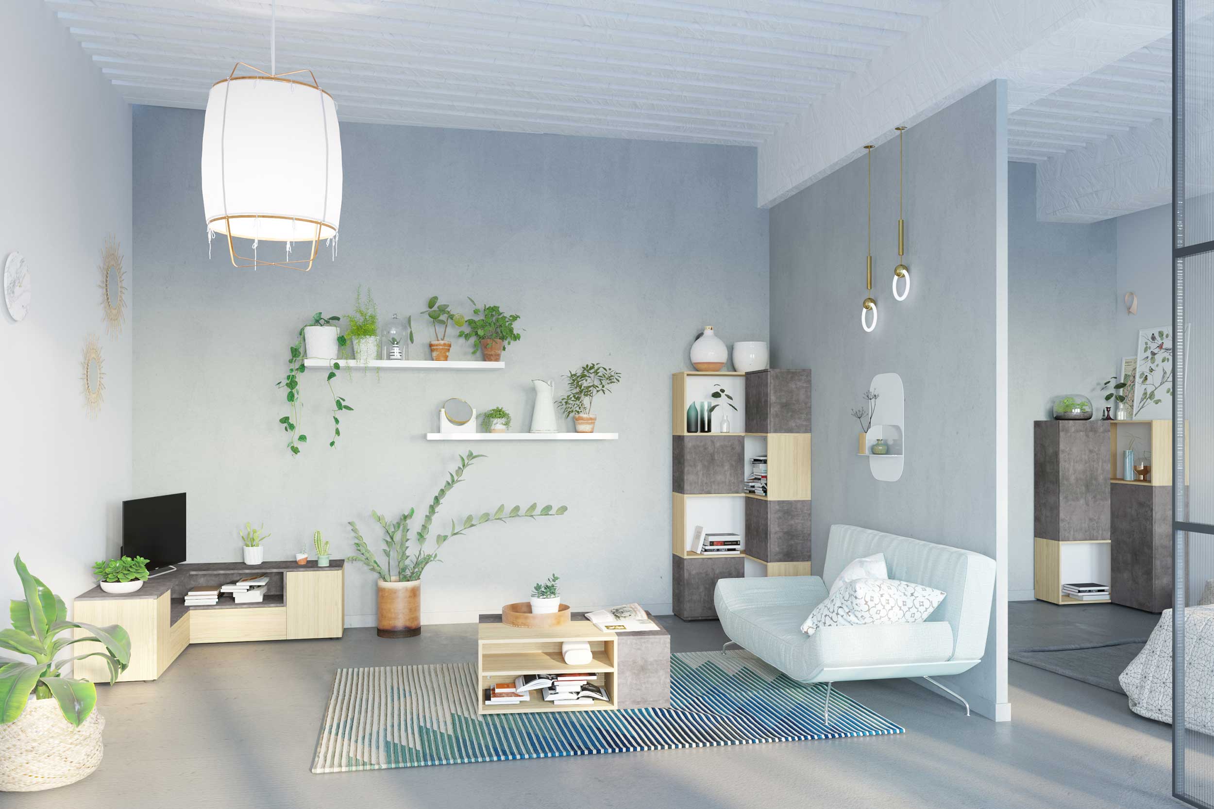 Table basse Cleo - béton/chêne - Image 10