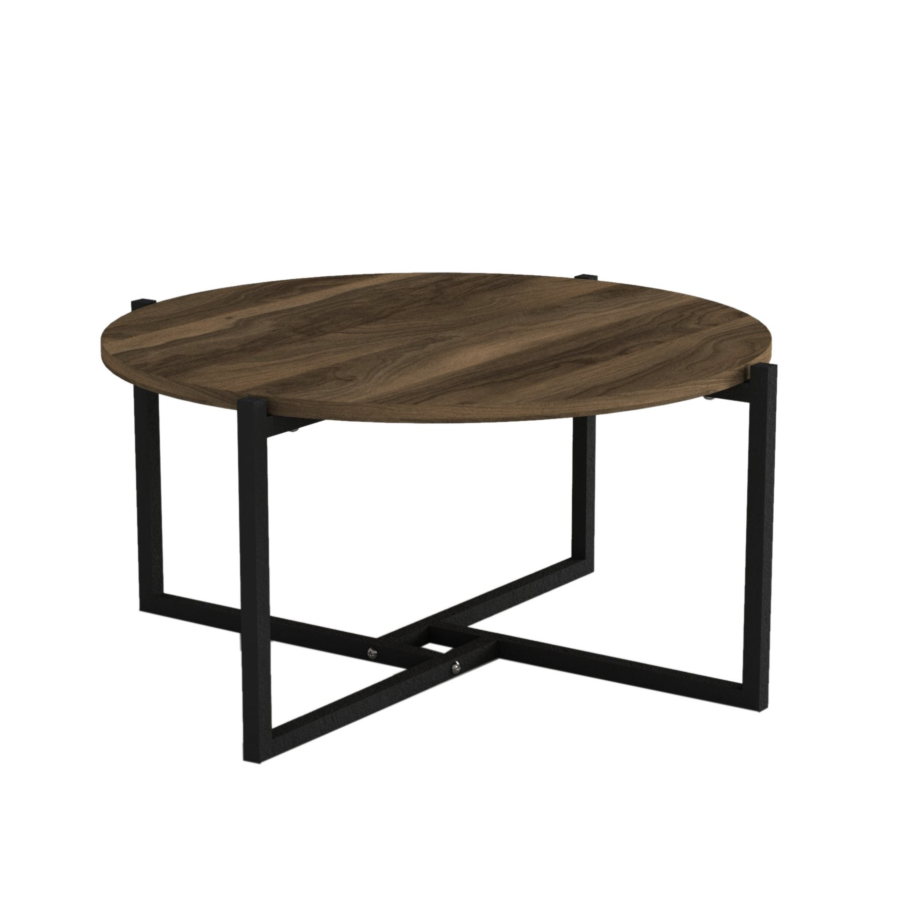 Table basse élégante en noyer | 100% mélaminé | Cadre en métal - Image 3