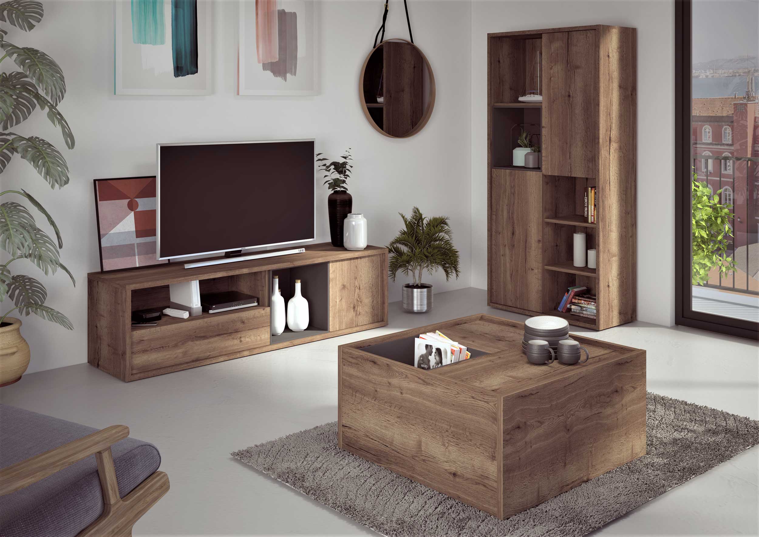 Table basse Frame - chêne foncé - Image 5