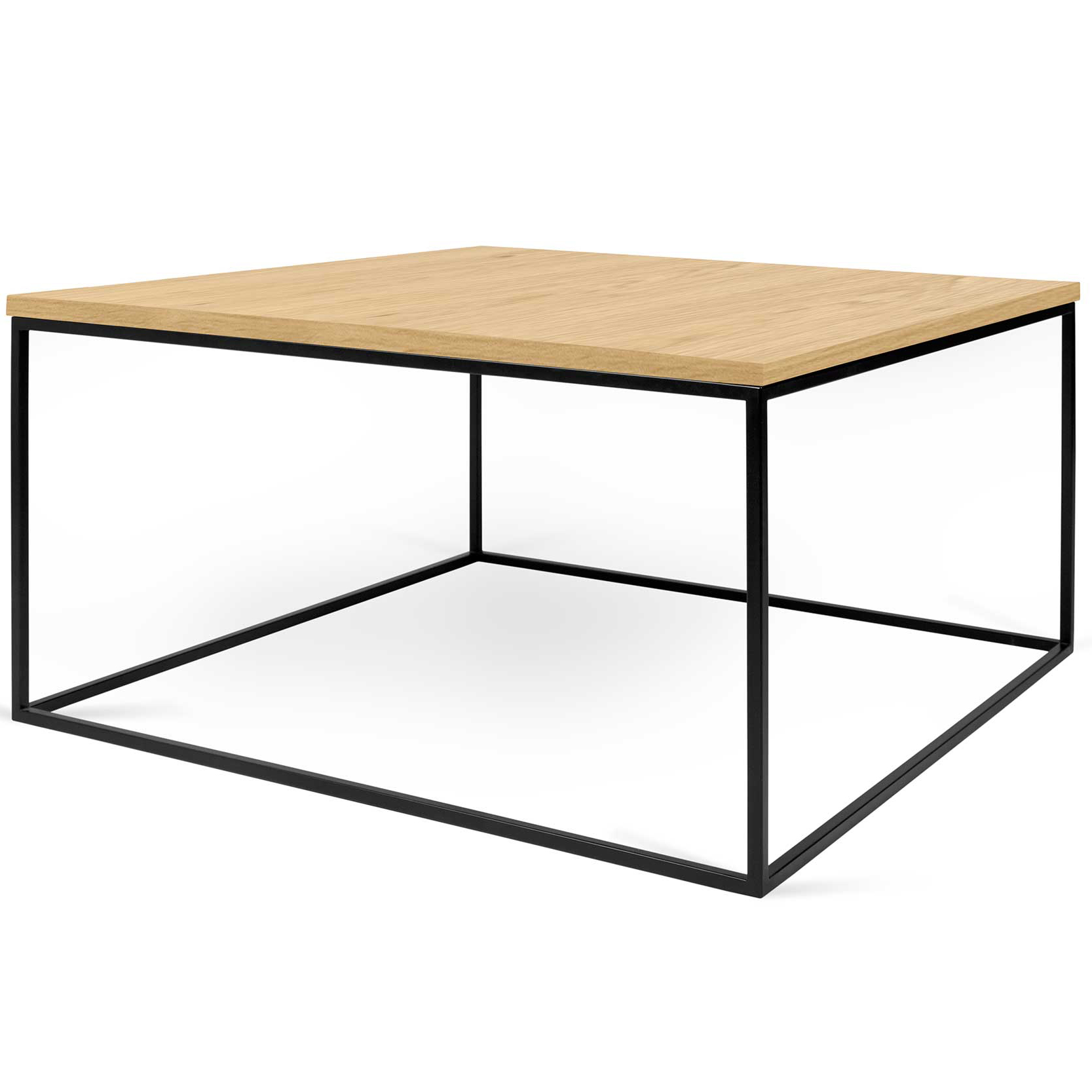 Table basse Gleam 75x75 - chêne/acier - Image 4