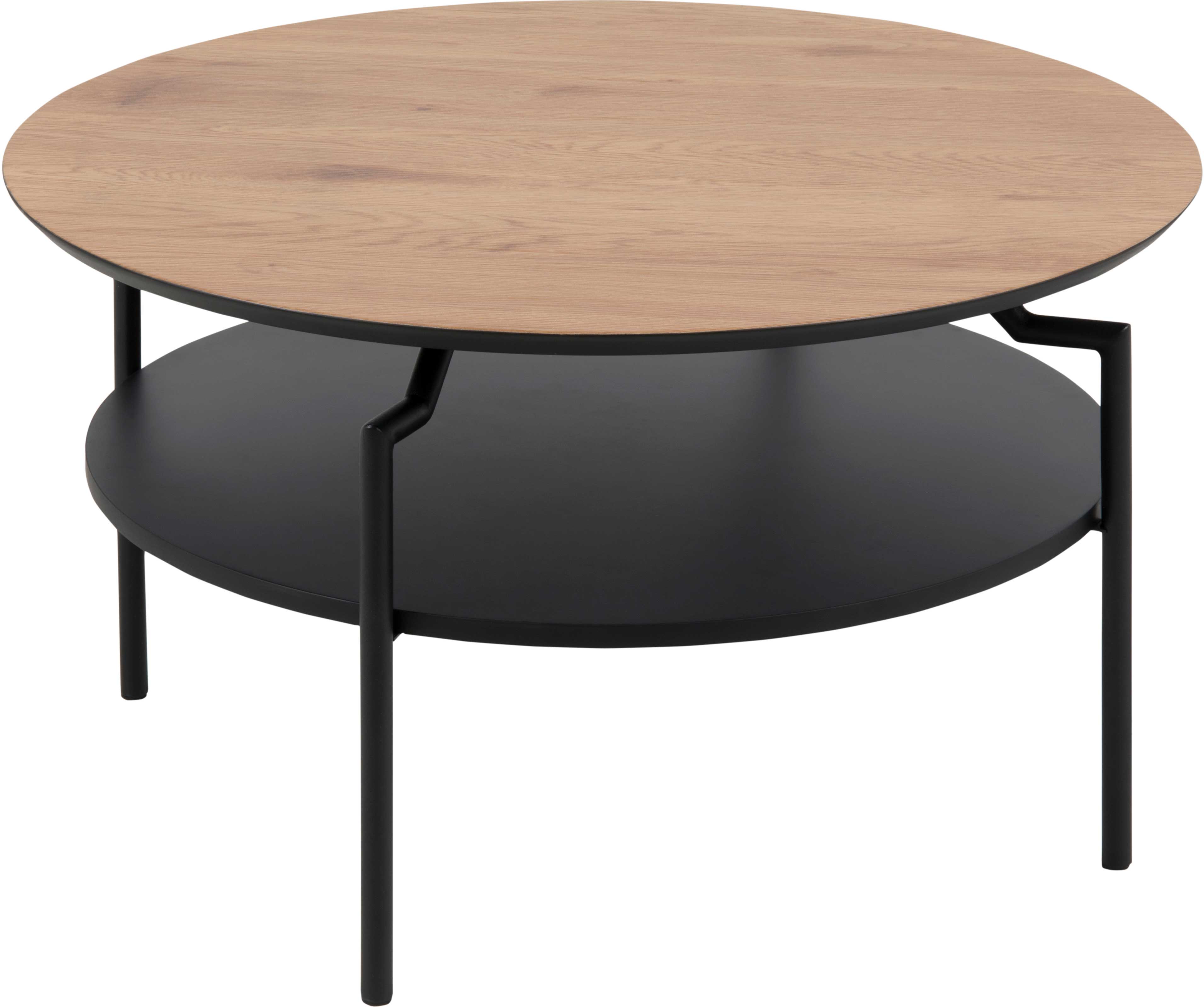 Table basse Marvin Ø80 - chêne sauvage/noir - Image 9