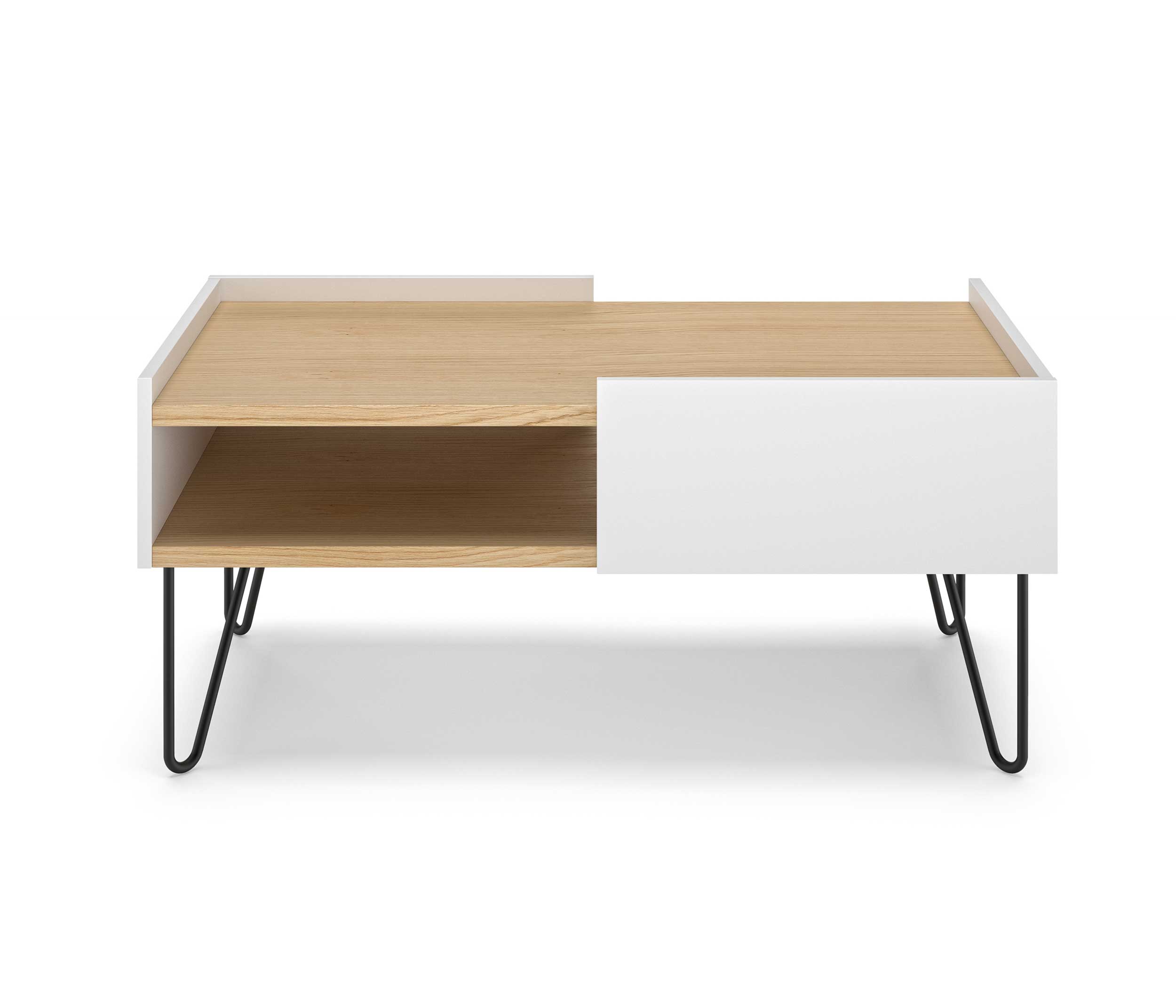 Table basse Nina 110cm - chêne/blanc - Image 6