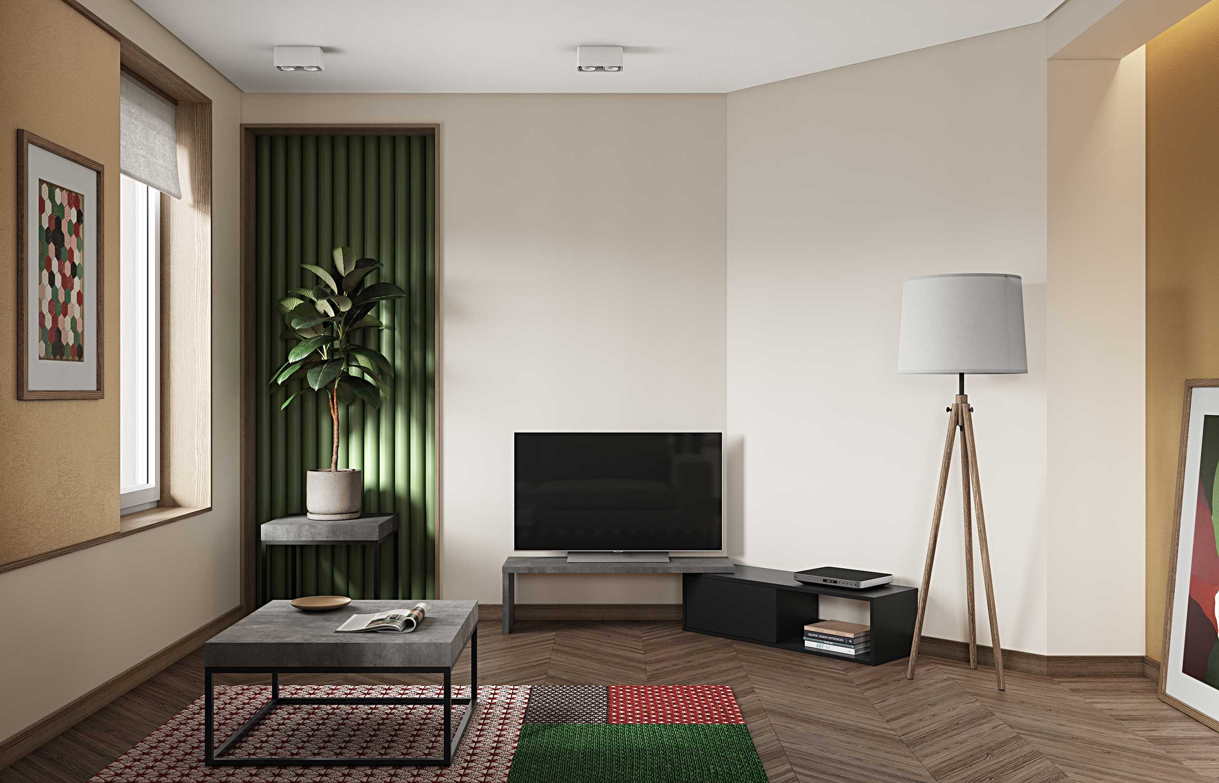 Table basse Petra 75x75 industriel - béton - Image 9