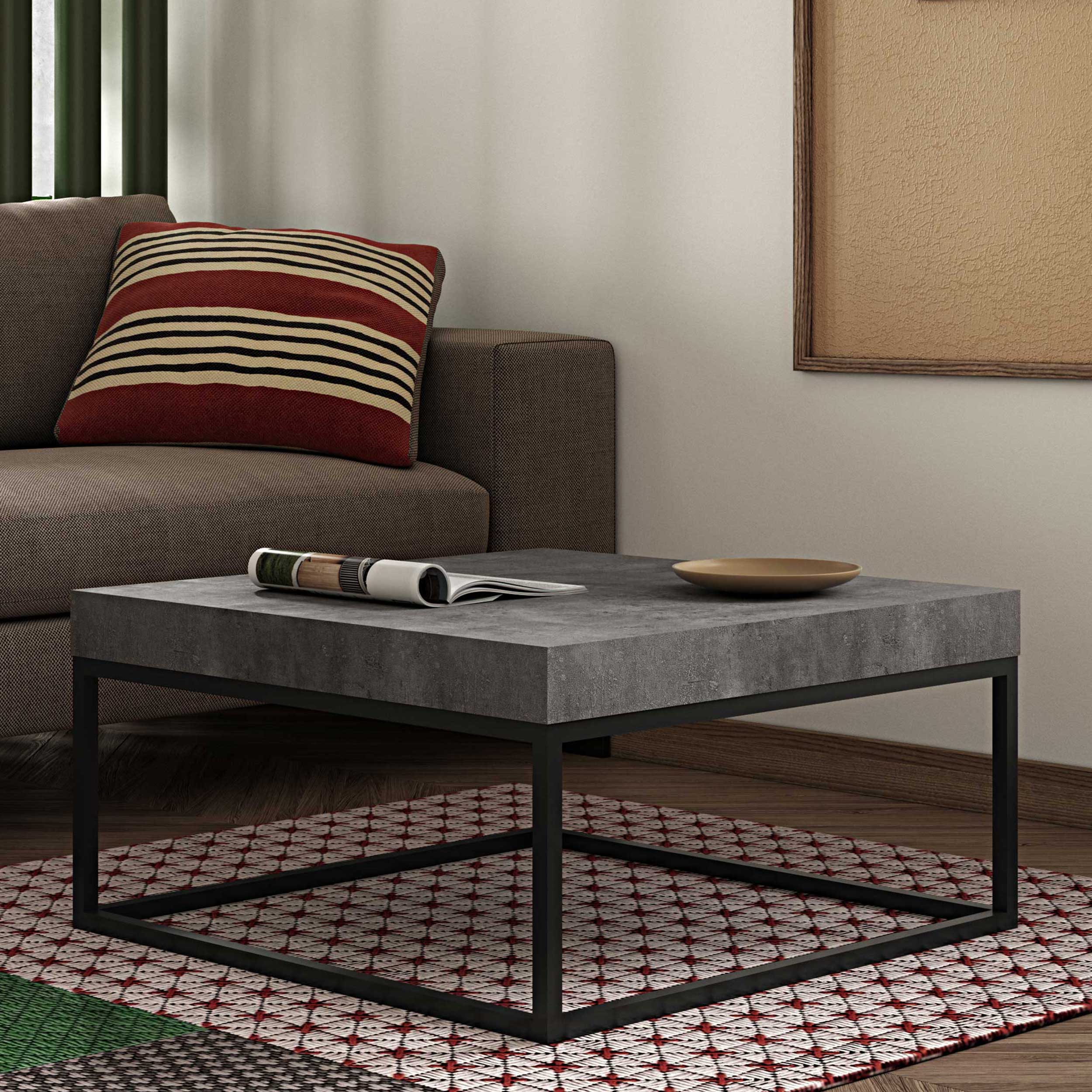 Table basse Petra 75x75 industriel - béton