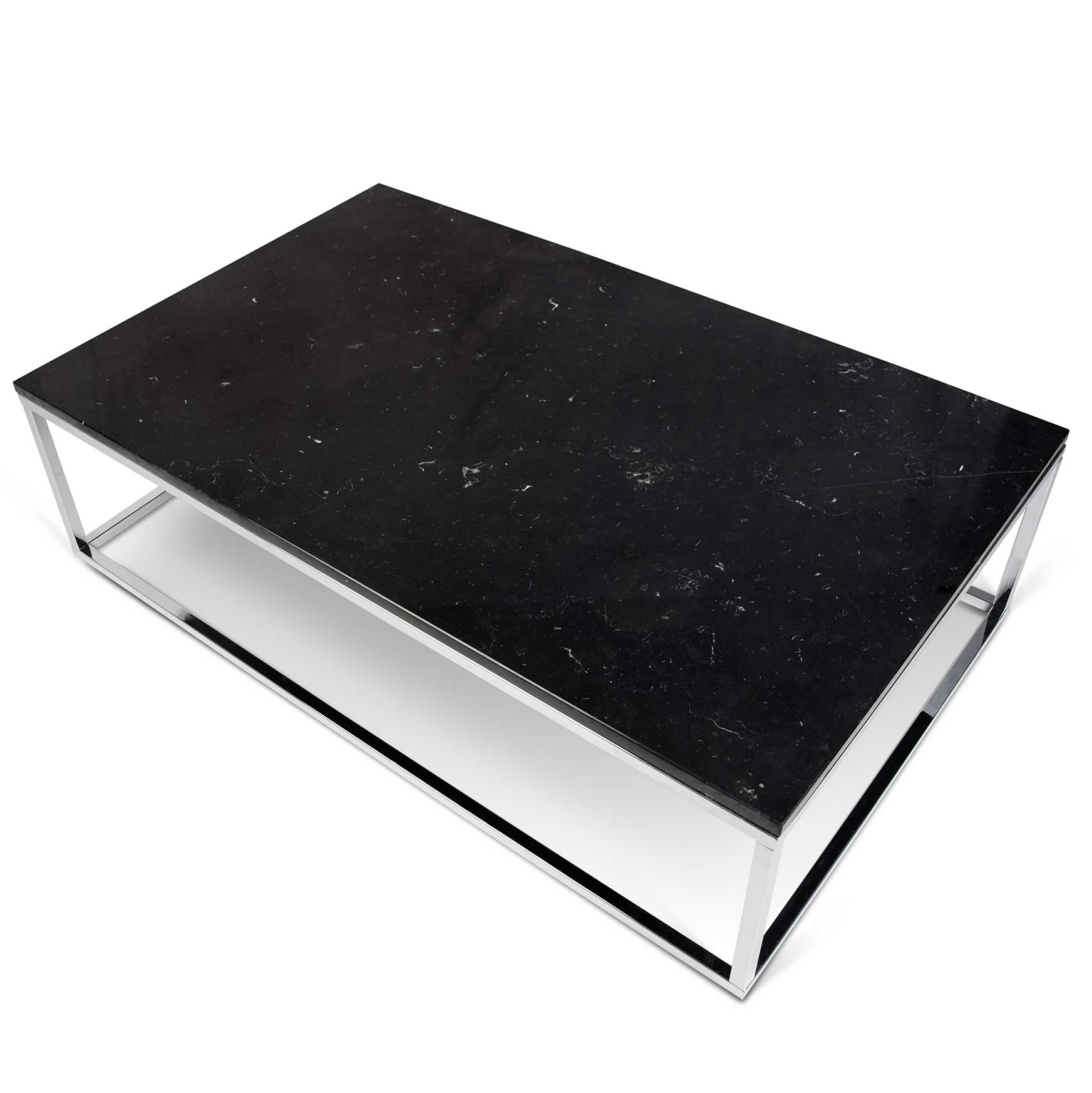 Table basse Prairie - marbre noir/chrome - Image 2