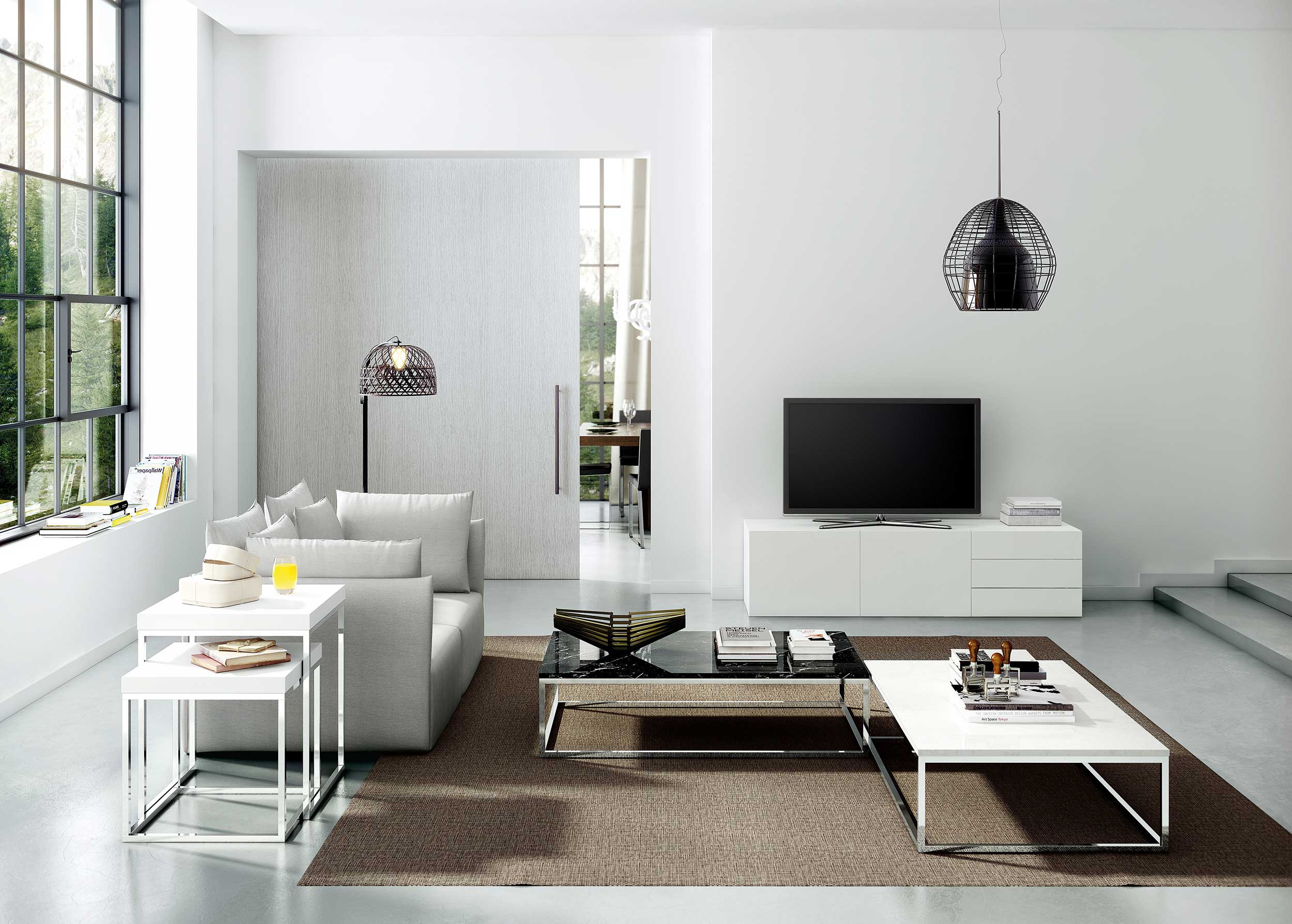 Table basse Prairie - marbre noir/chrome - Image 7